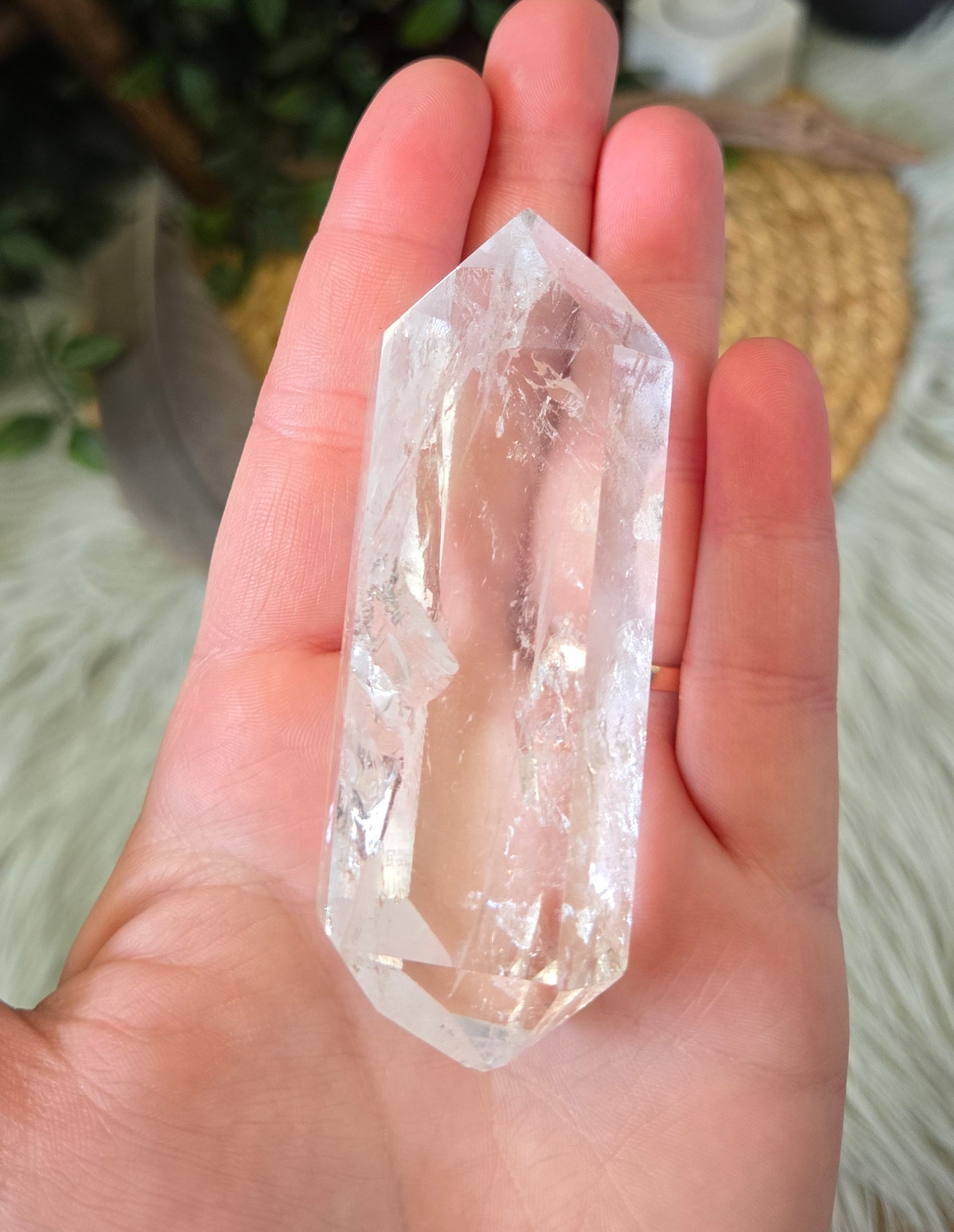 Double Point Quartz Spear 3.75"