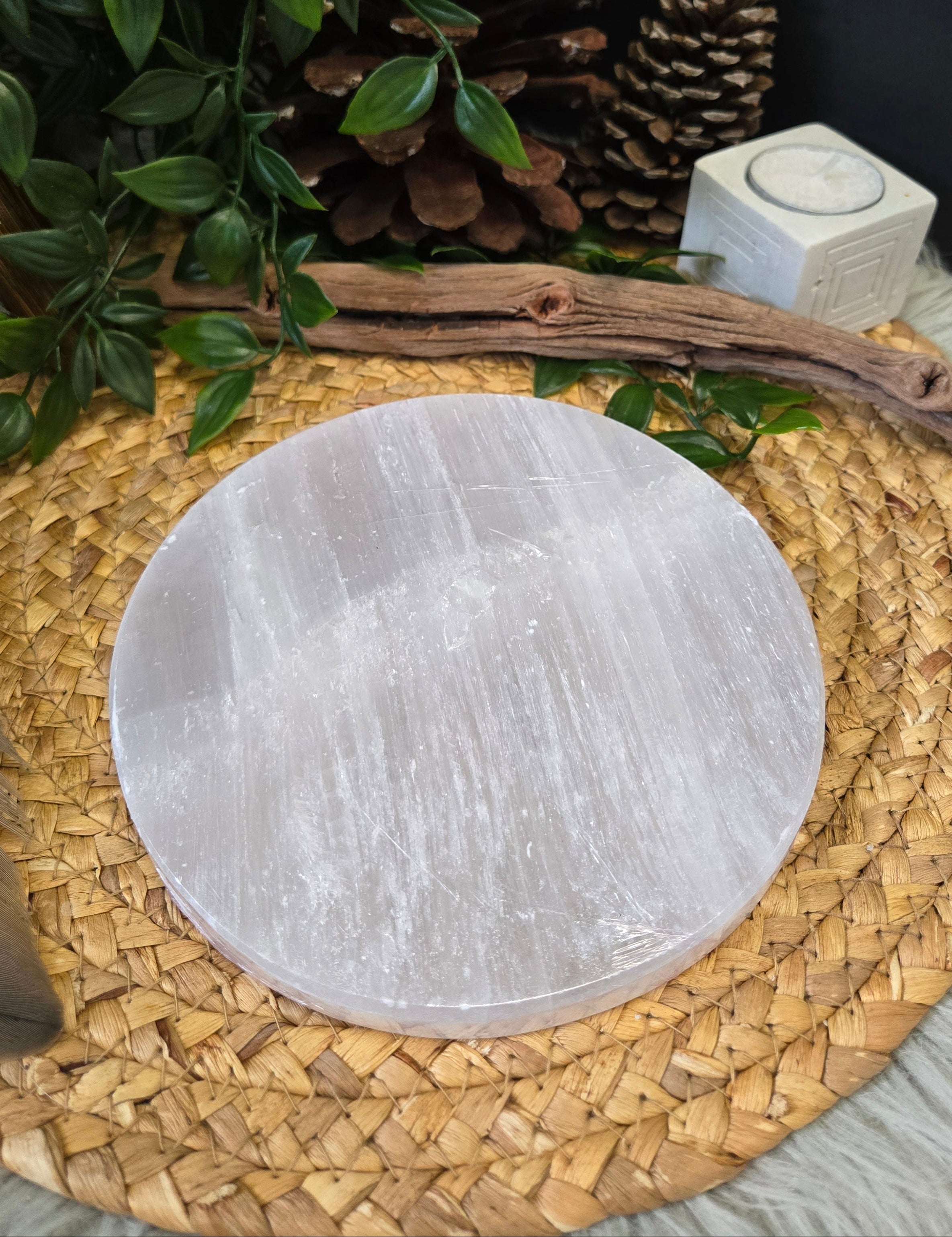 Selenite Plate 6"