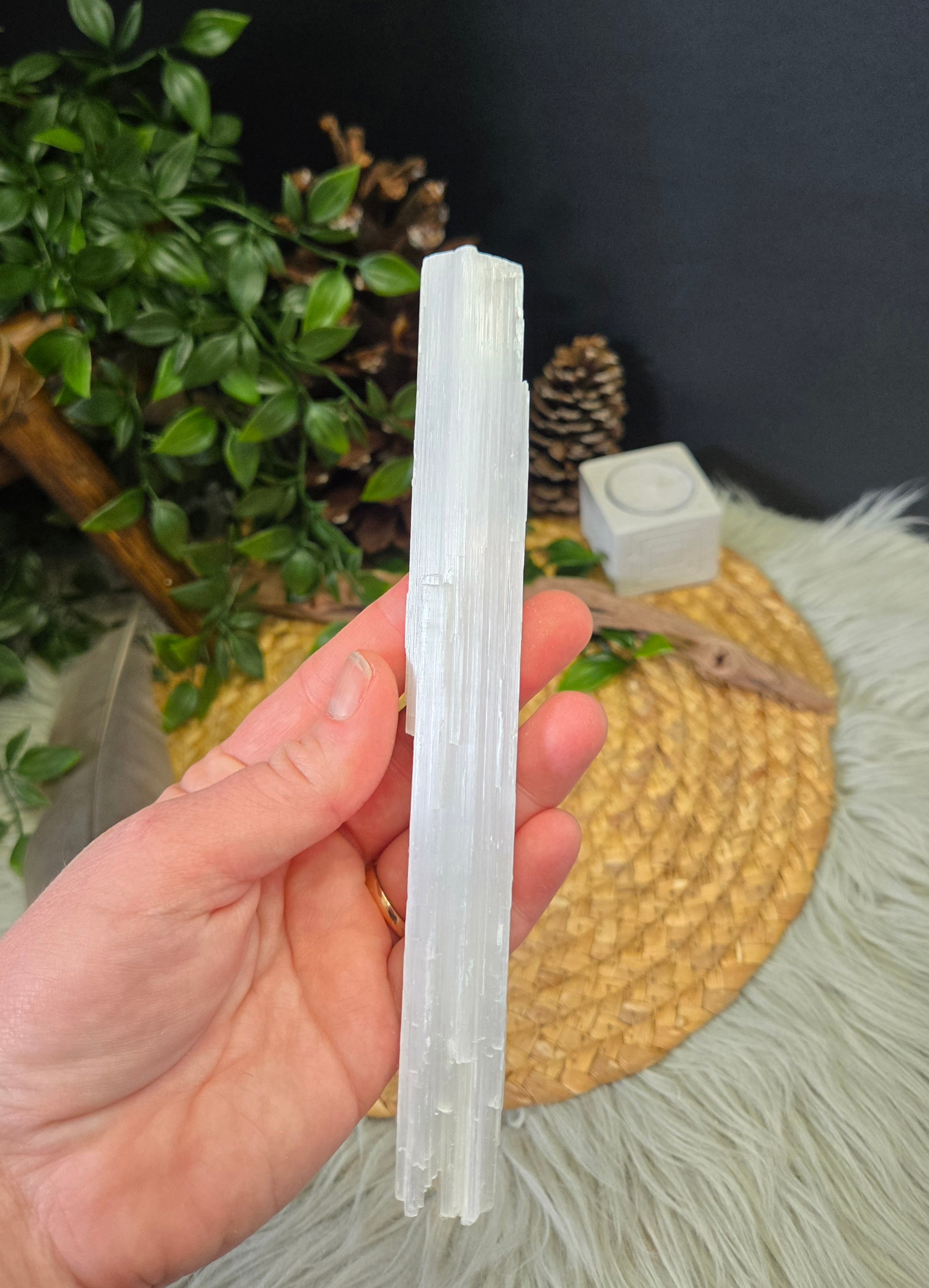 Rough Selenite Wand 7.5"