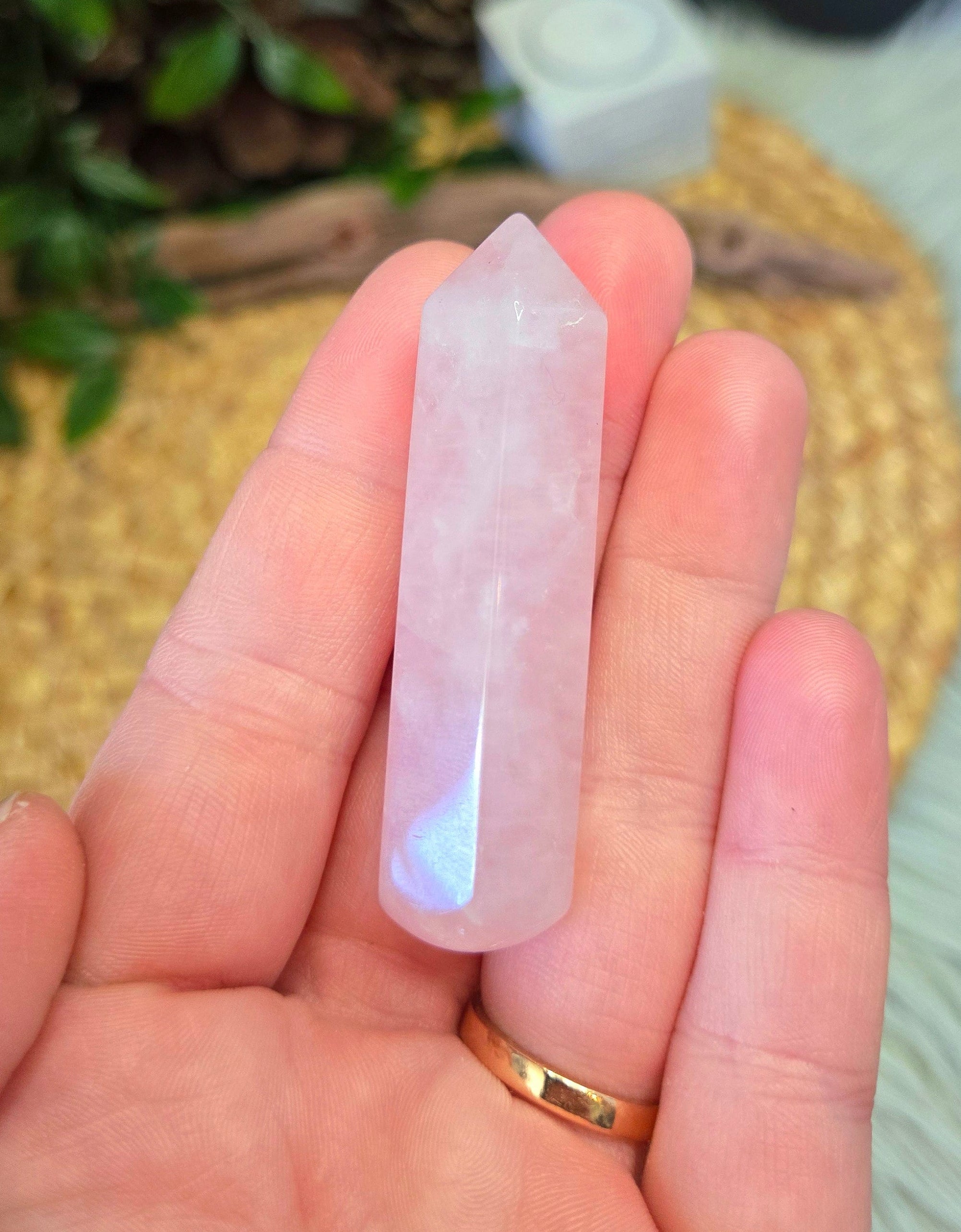 Rose Quartz Pointed Wand 2.45"