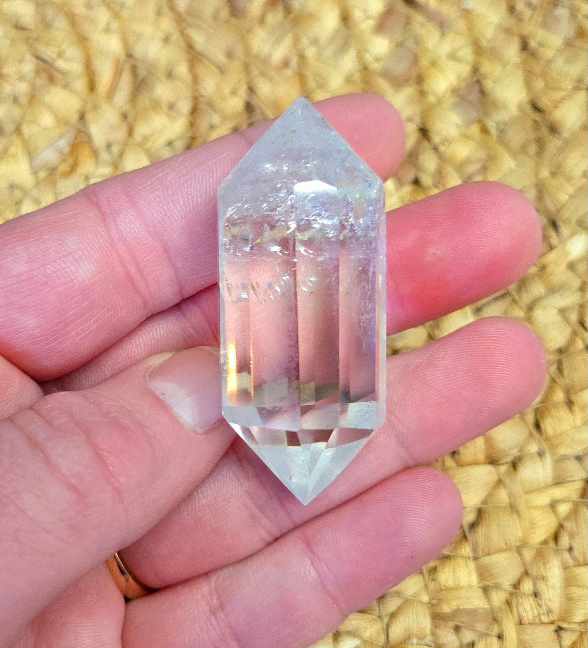 Quartz Double Pointed Wand 2.45"