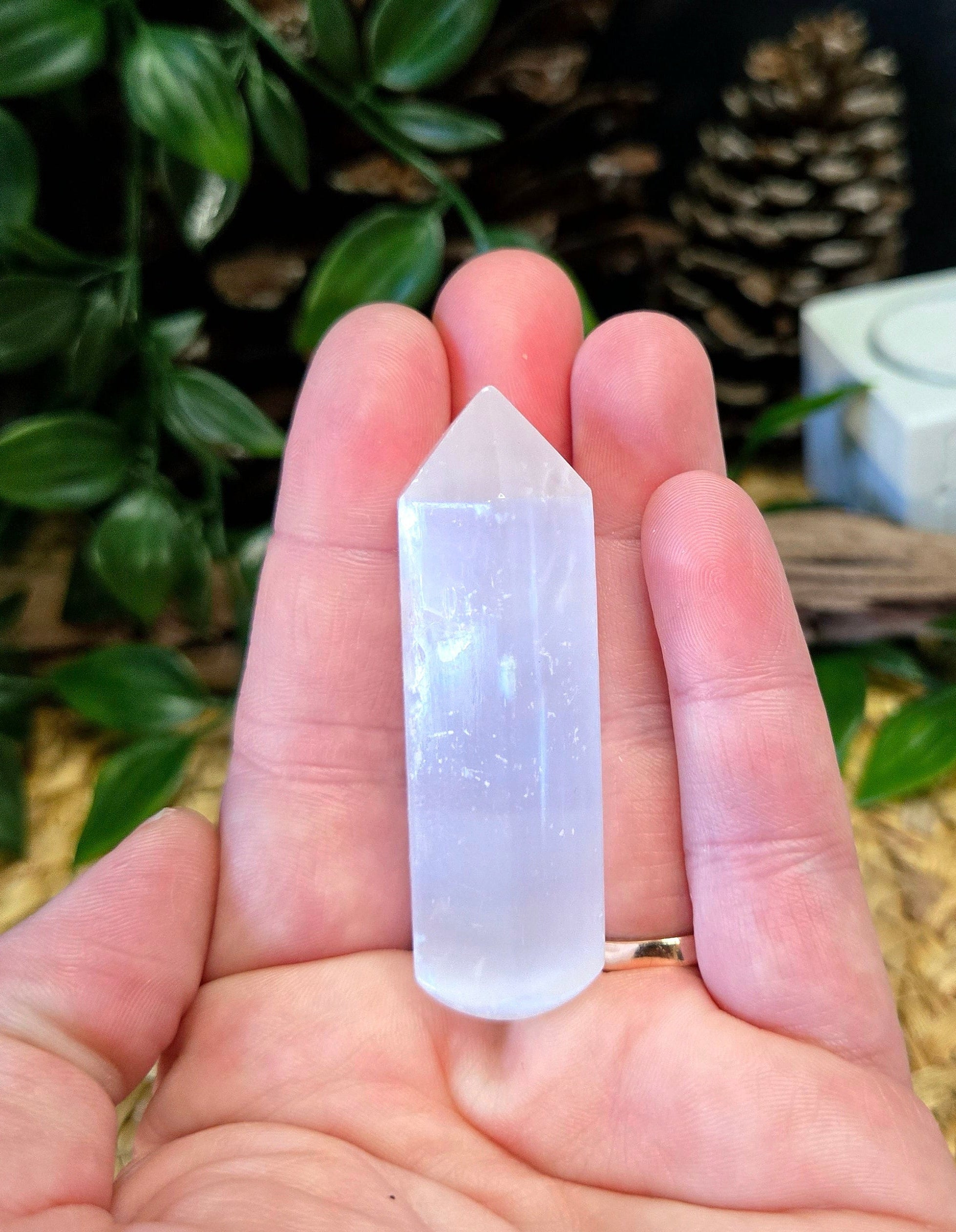 Selenite Pointed Wand 2.45"