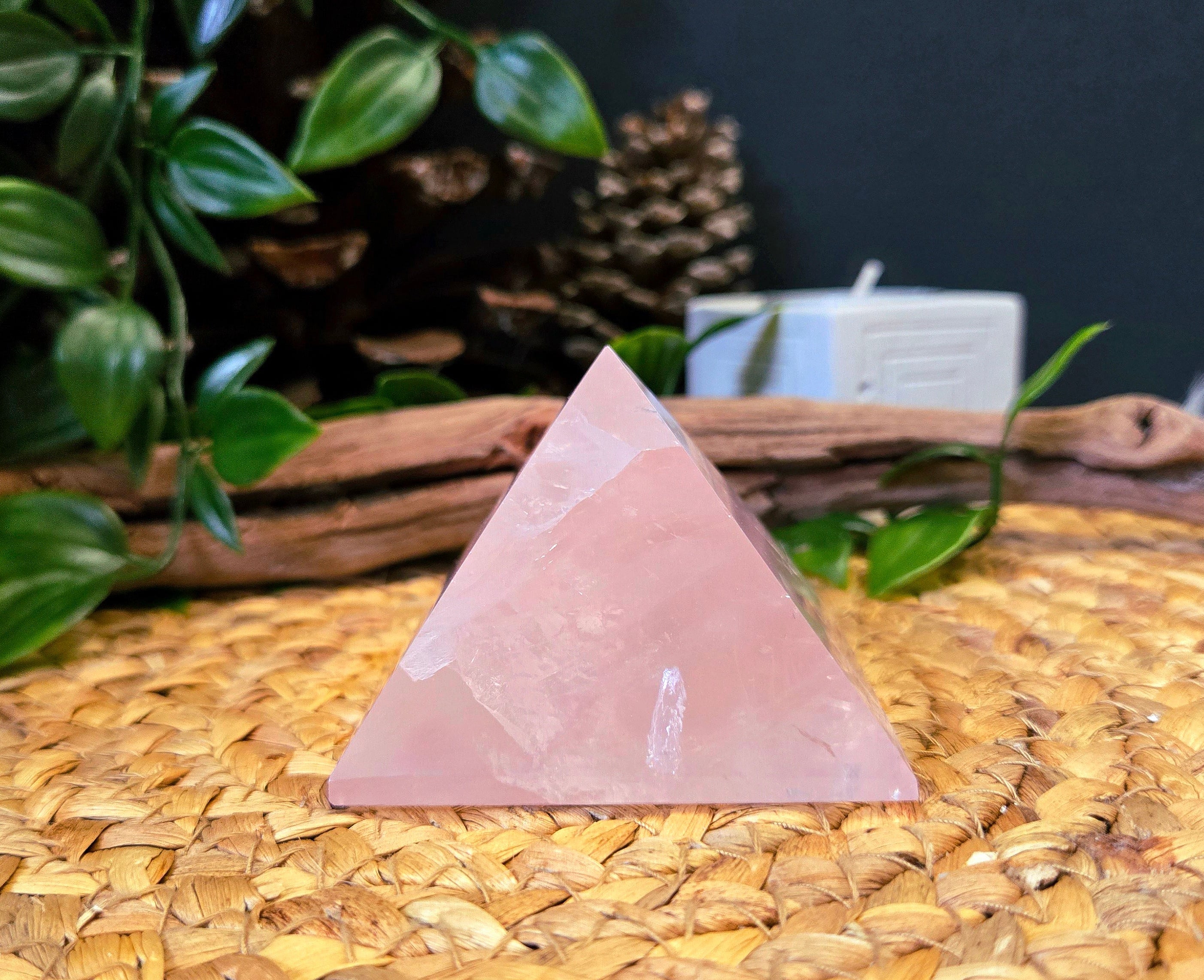 Rose Quartz Pyramid 2"