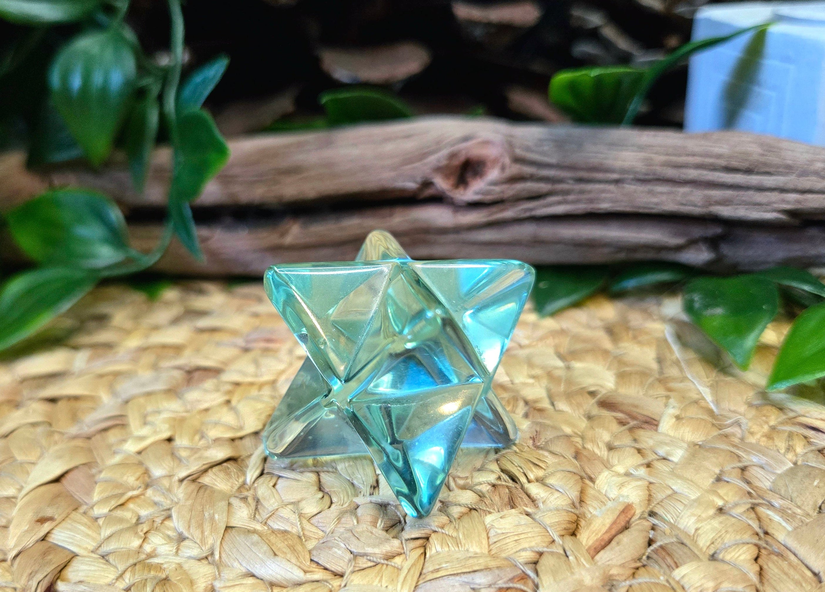 Aqua Obsidian Merkaba 1"