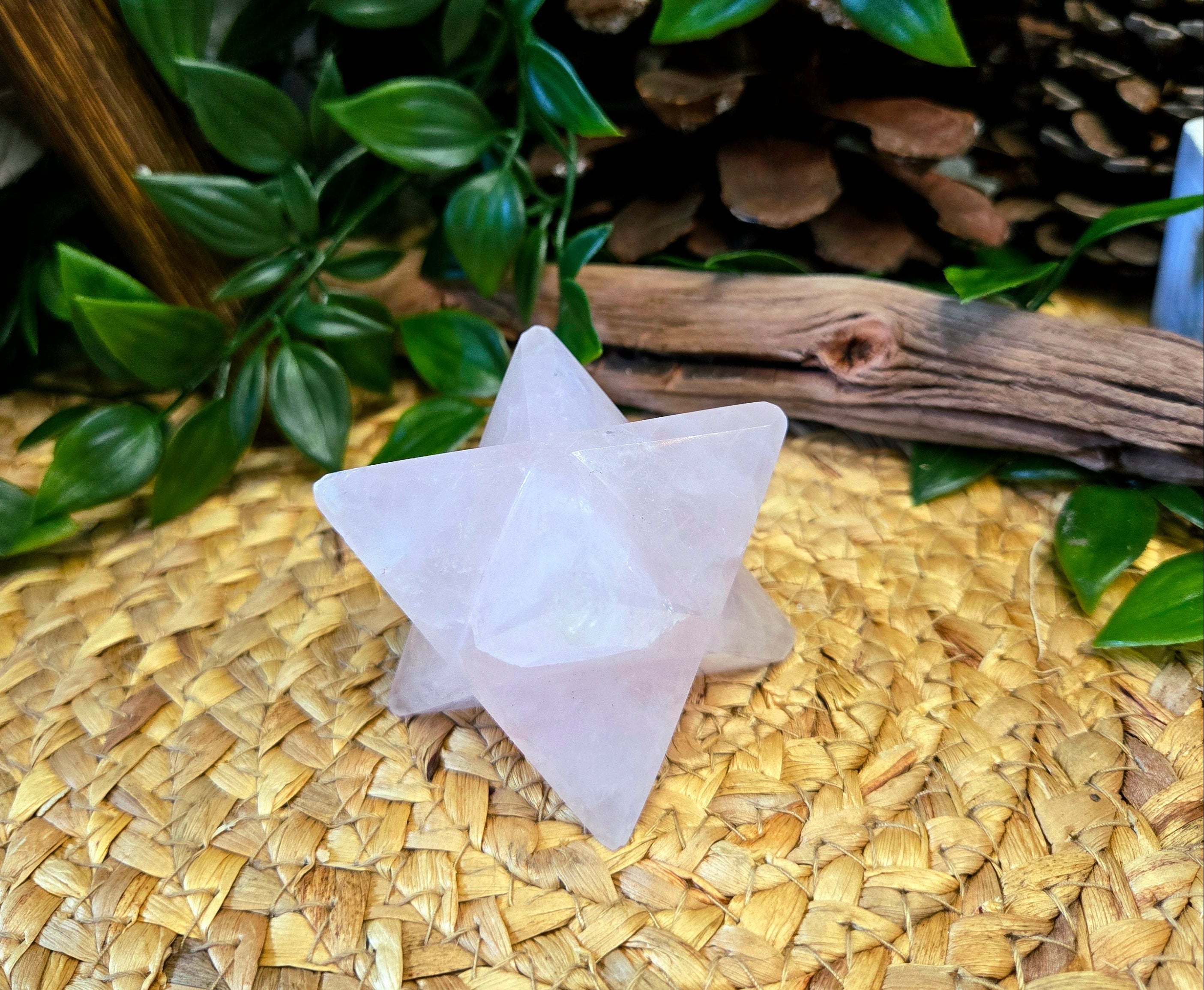 Rose Quartz Merkaba 1.75"