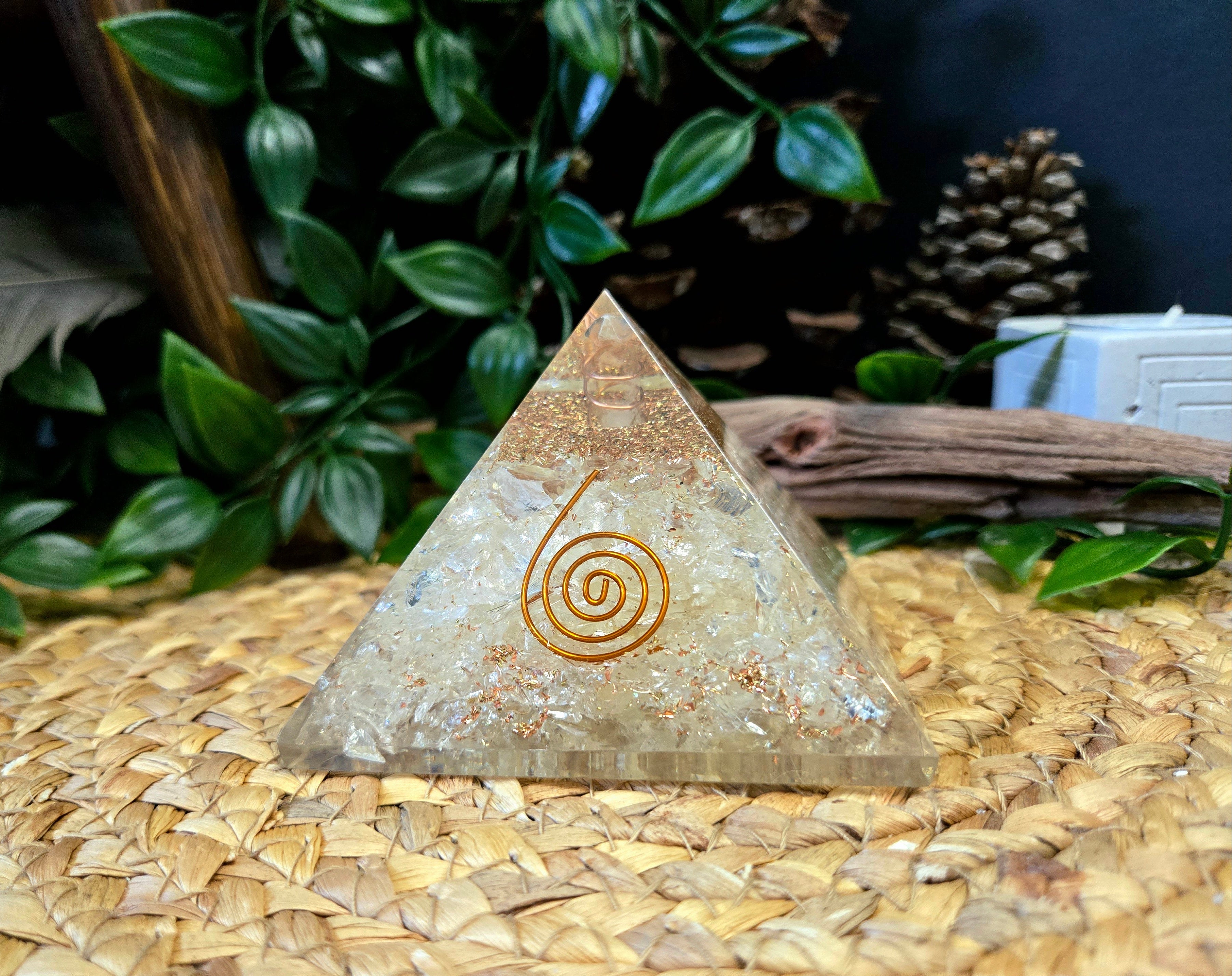 Quartz Orgonite Pyramid 4.5"