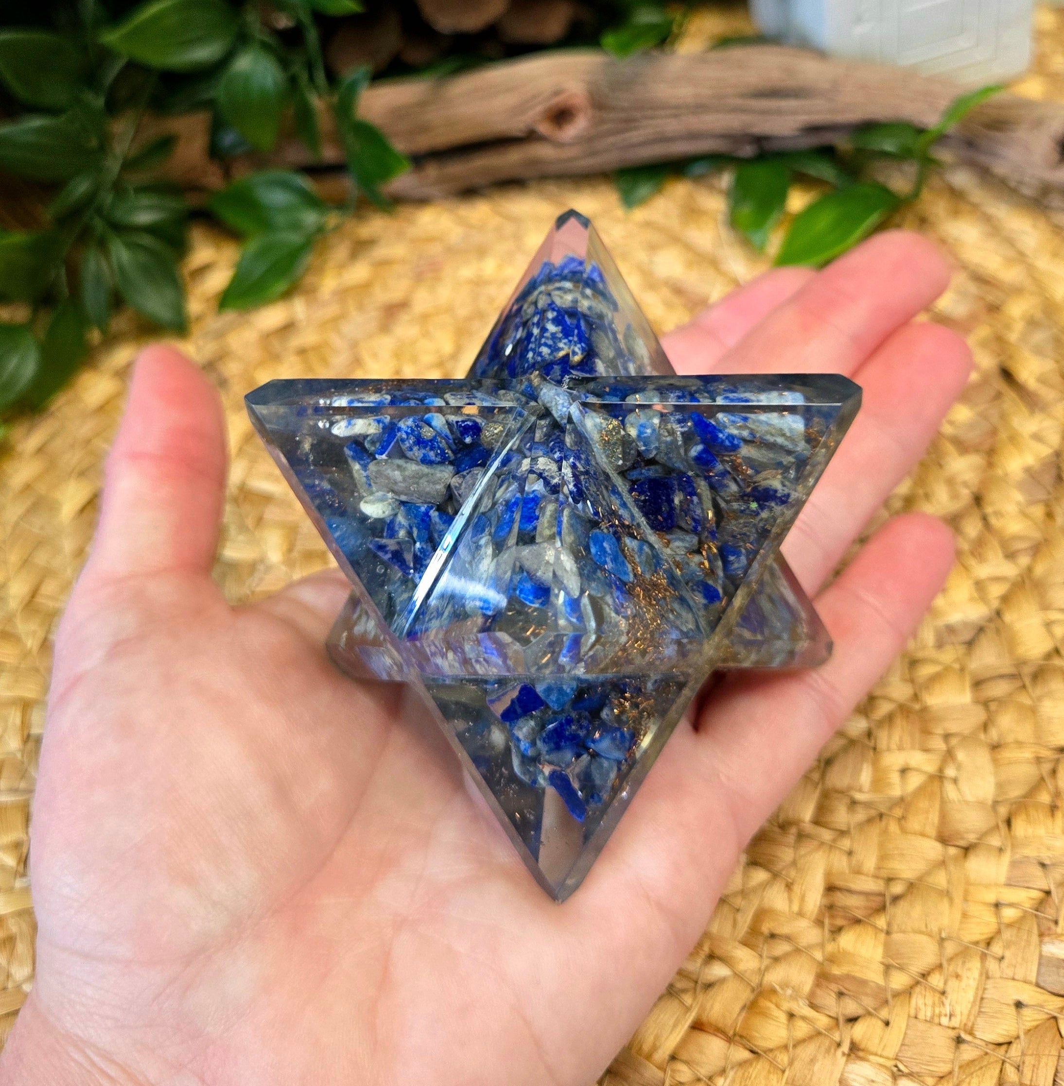 Lapis Lazuli Orgonite Merkaba 3"
