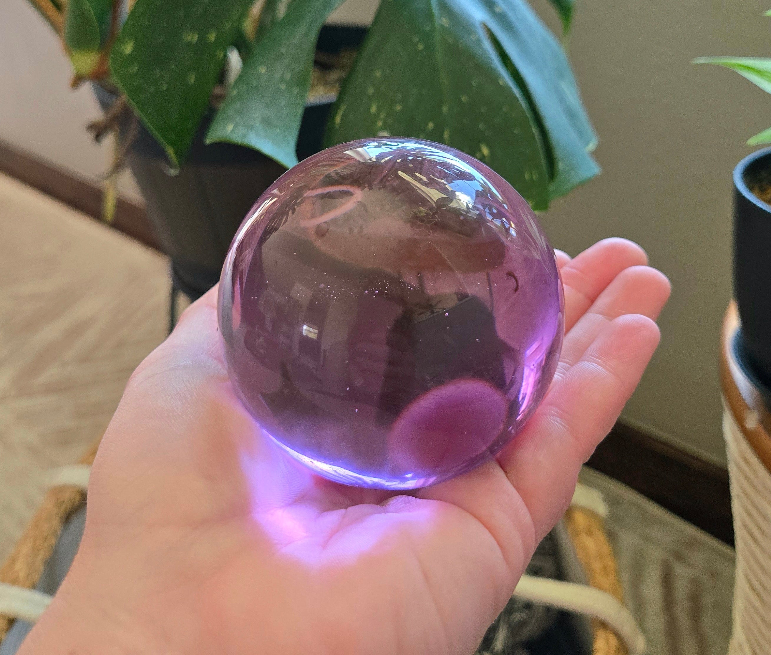 Purple Crystal Ball 9.5"