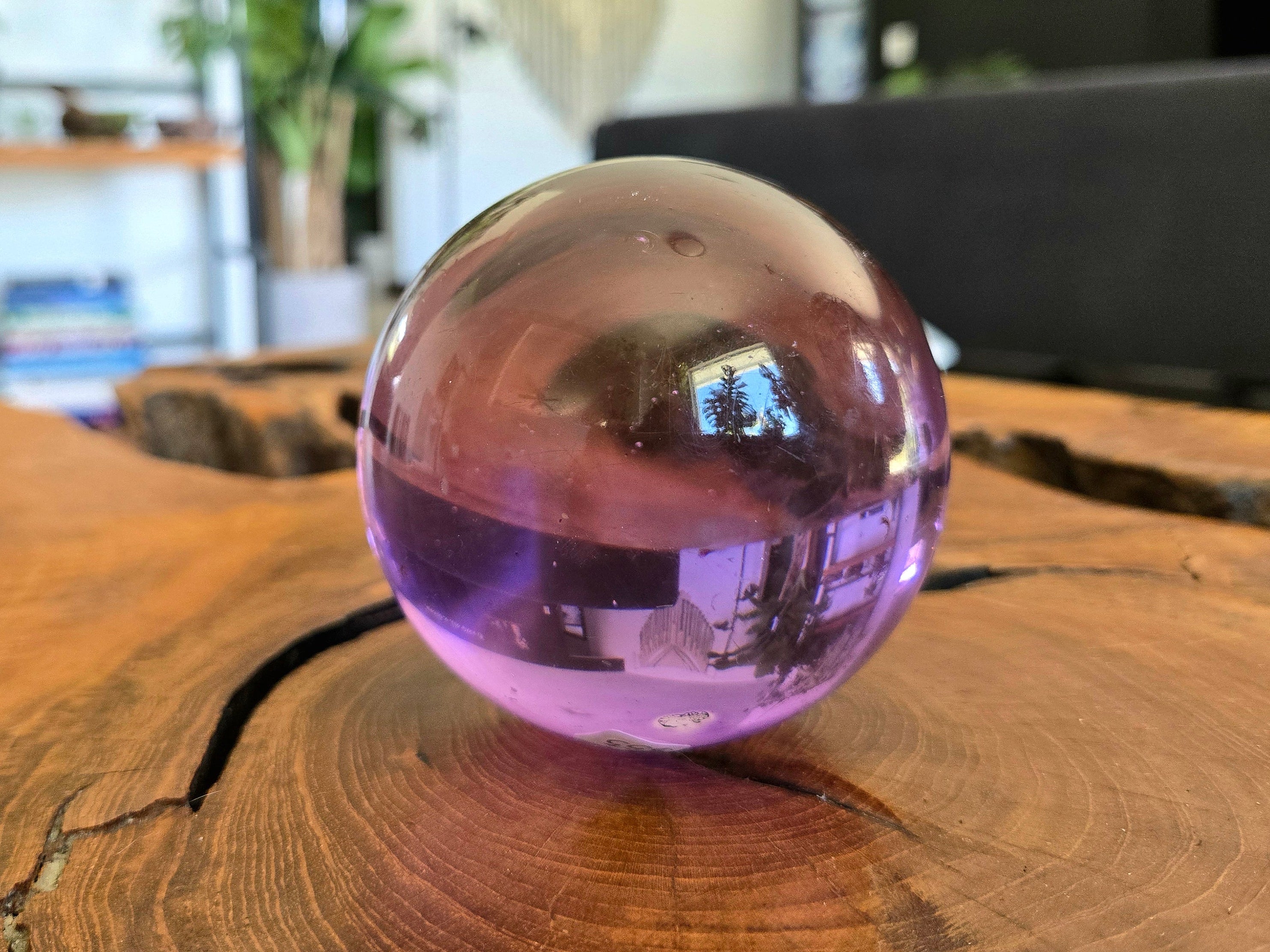 Purple Crystal Ball 9.5"