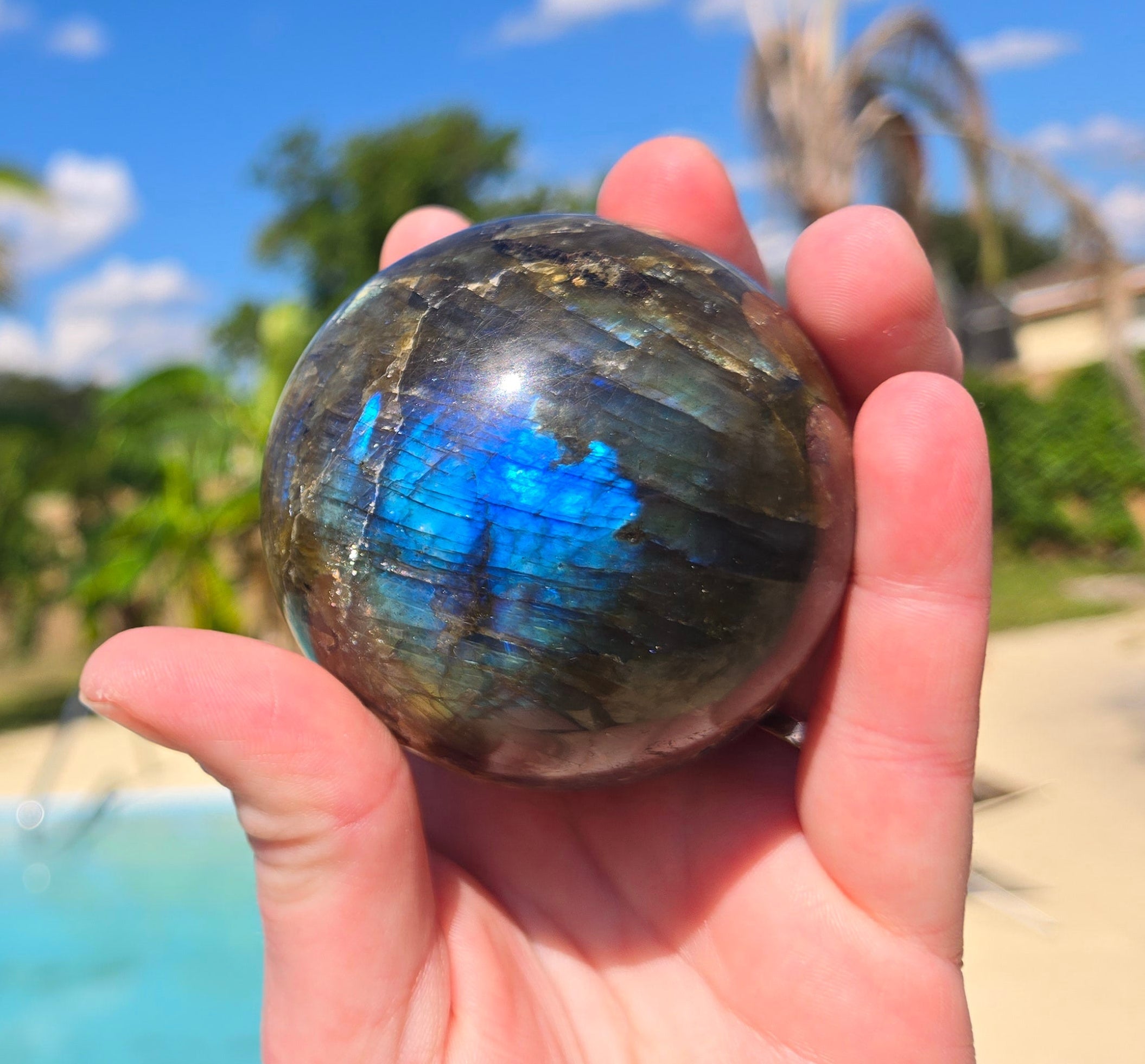 Labradorite Sphere 8"
