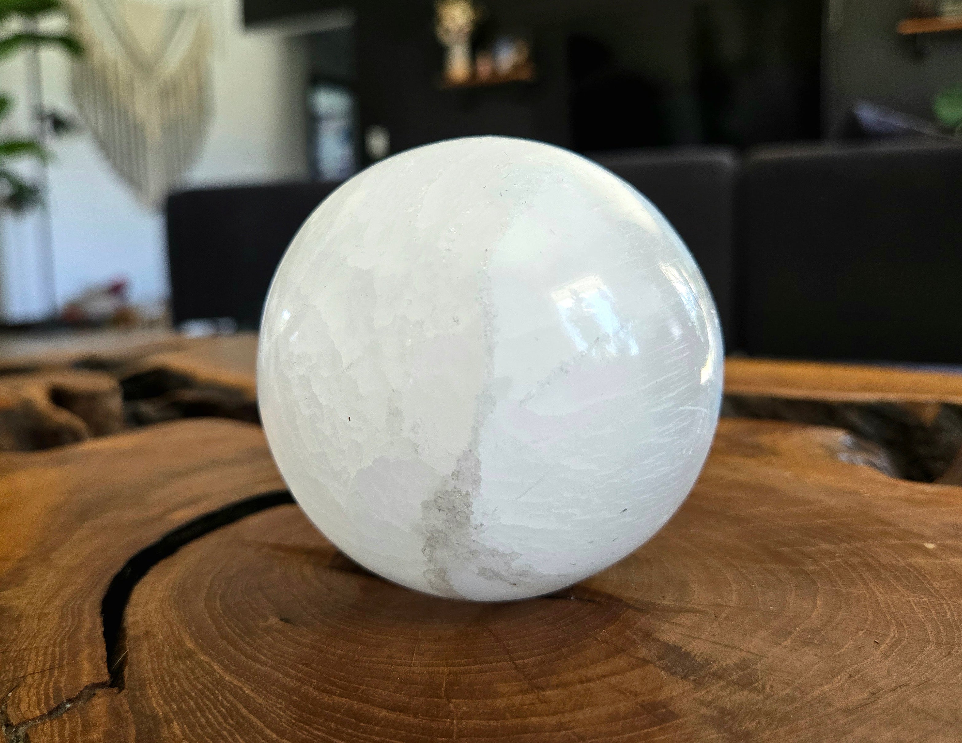 Selenite Crystal Sphere 10"
