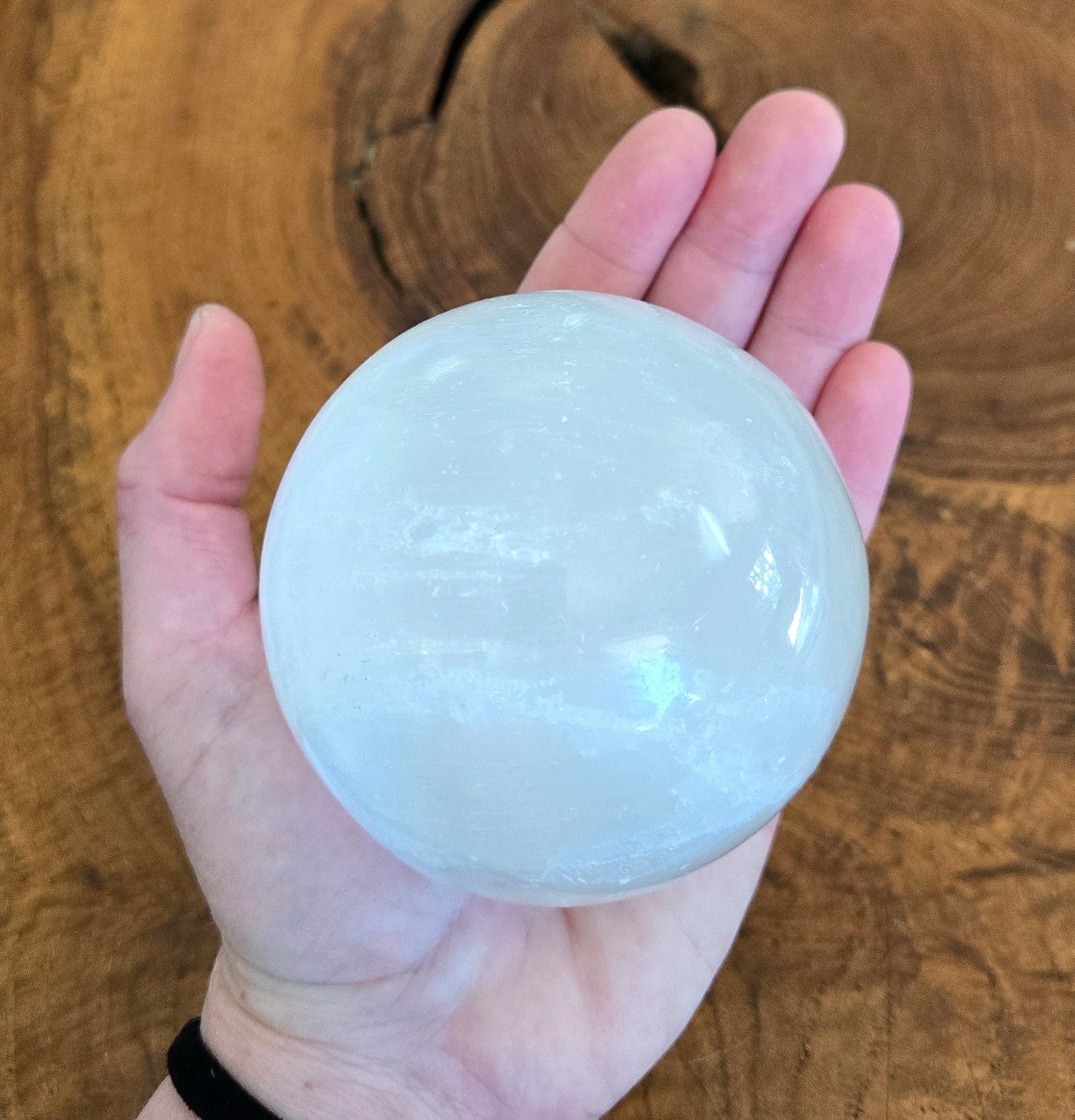 Selenite Crystal Sphere 10"