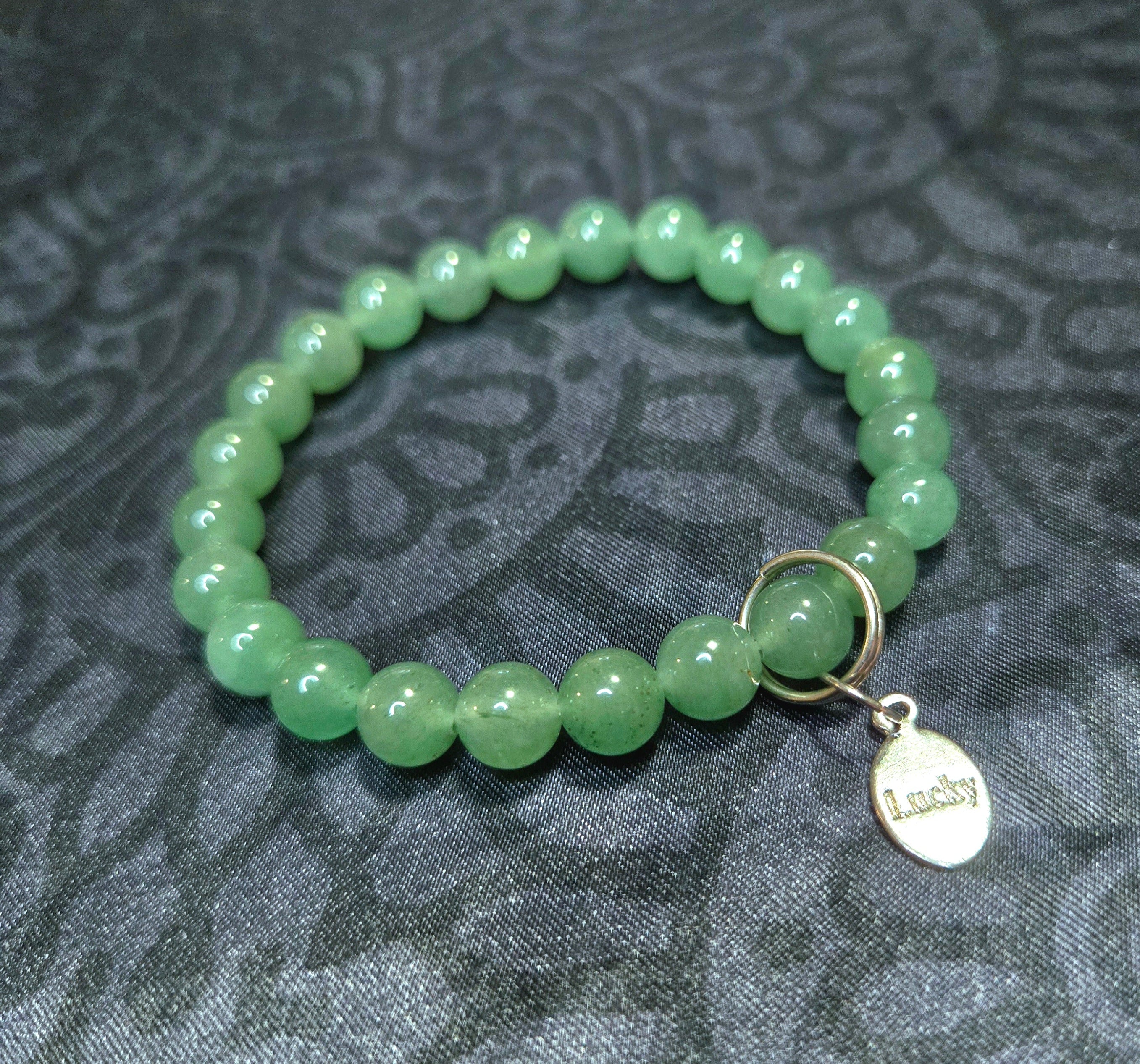 Green Agate Lucky Charm Bracelet