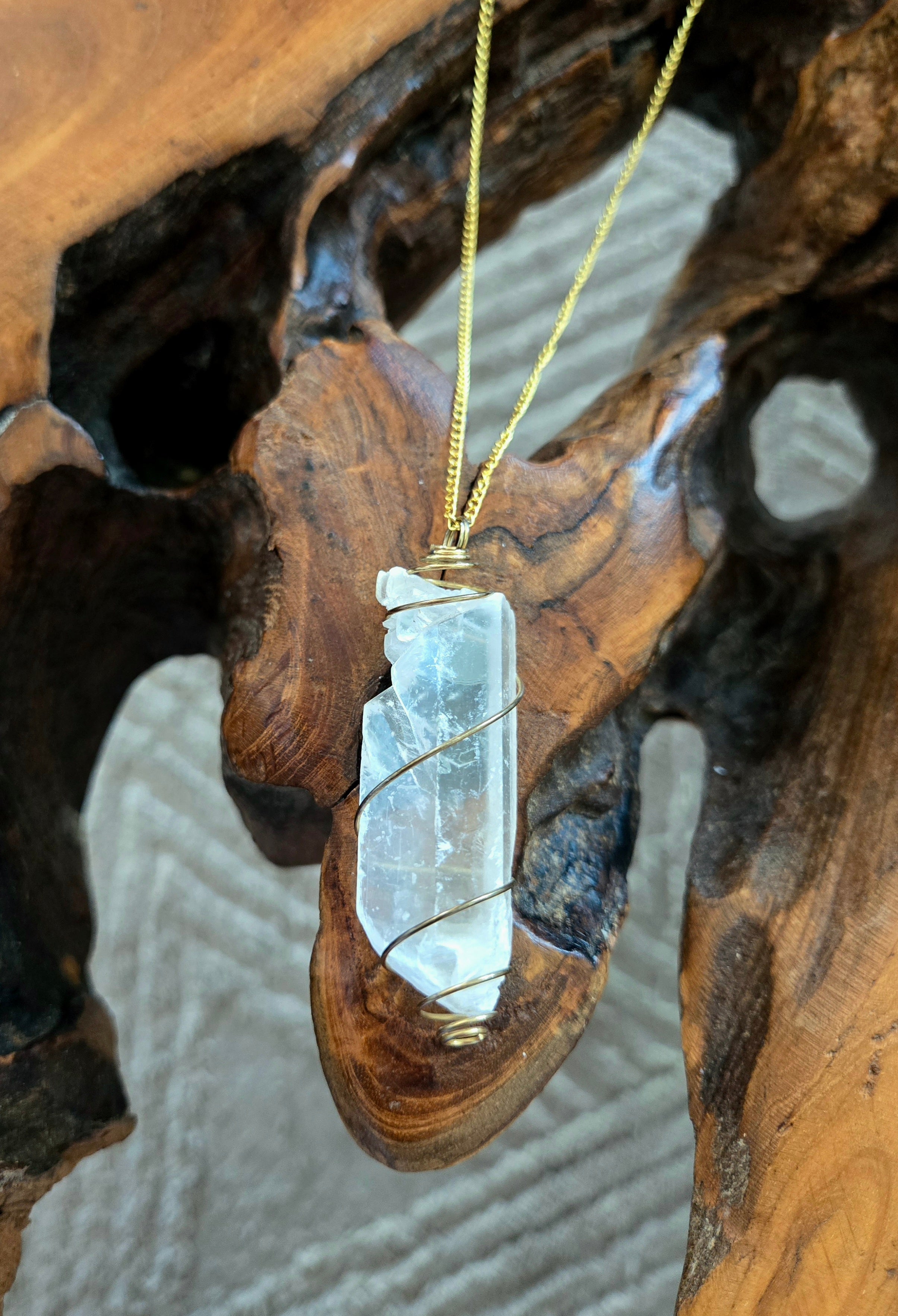 Selenite Necklace 23.5" Chain