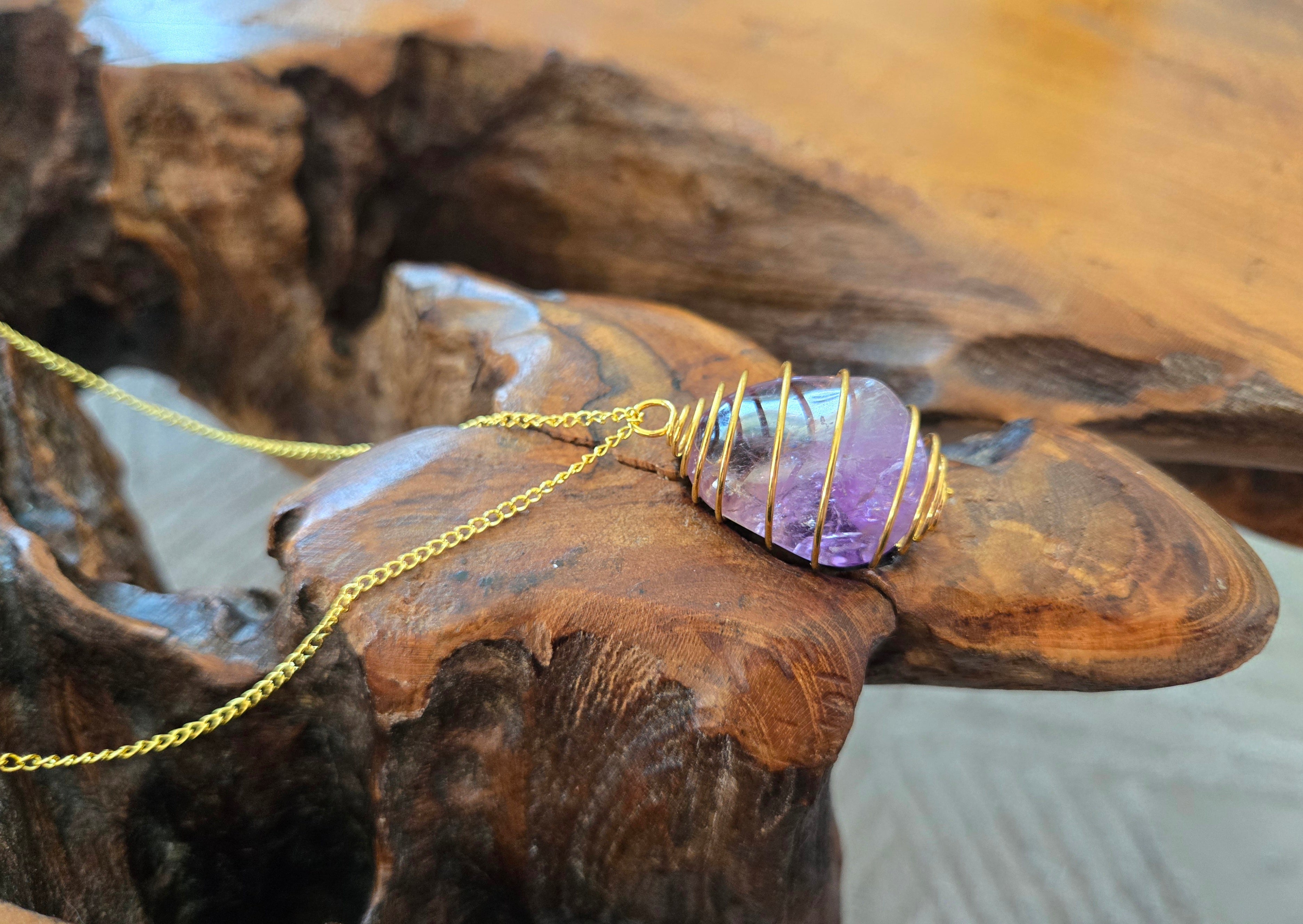 Amethyst Necklace 18" Chain