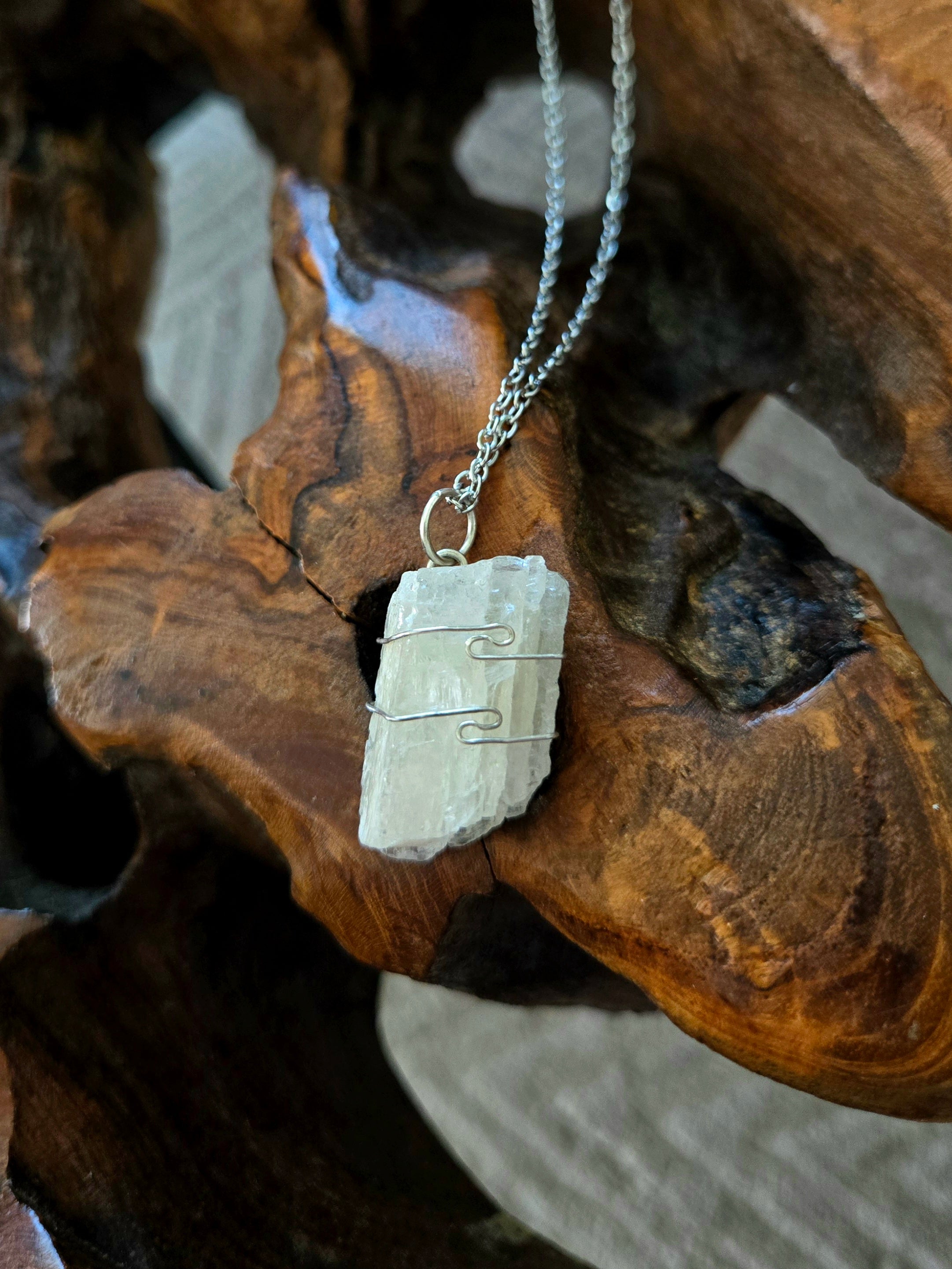 Petalite Necklace 21.5" Chain