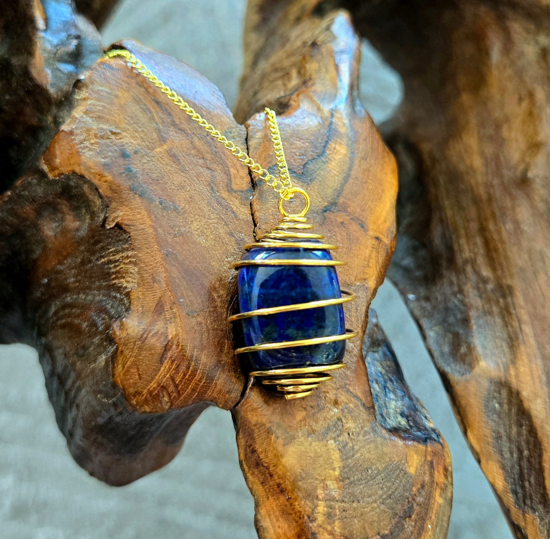 Lapis Lazuli Necklace 19" Chain