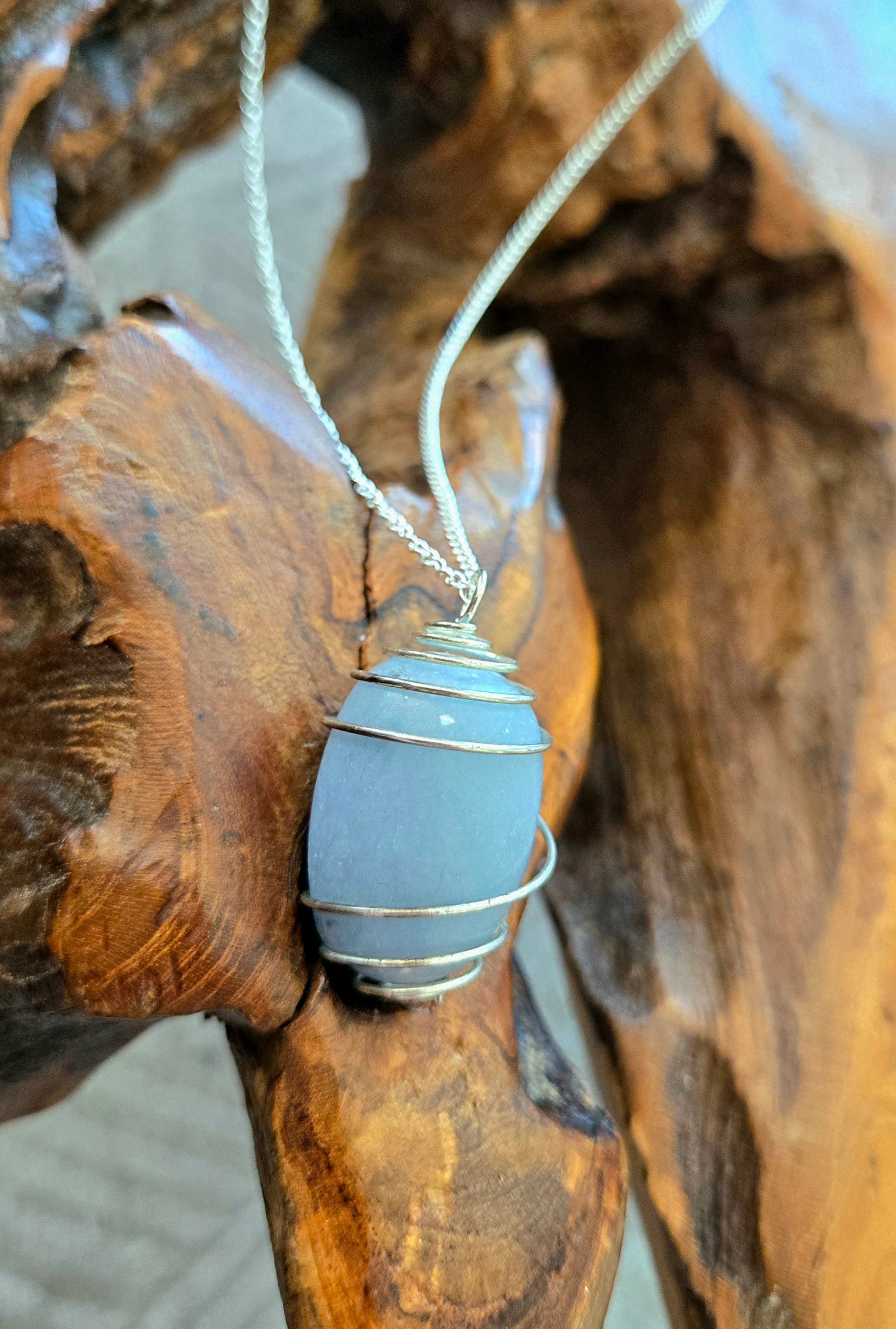 Angelite Necklace 24" Chain