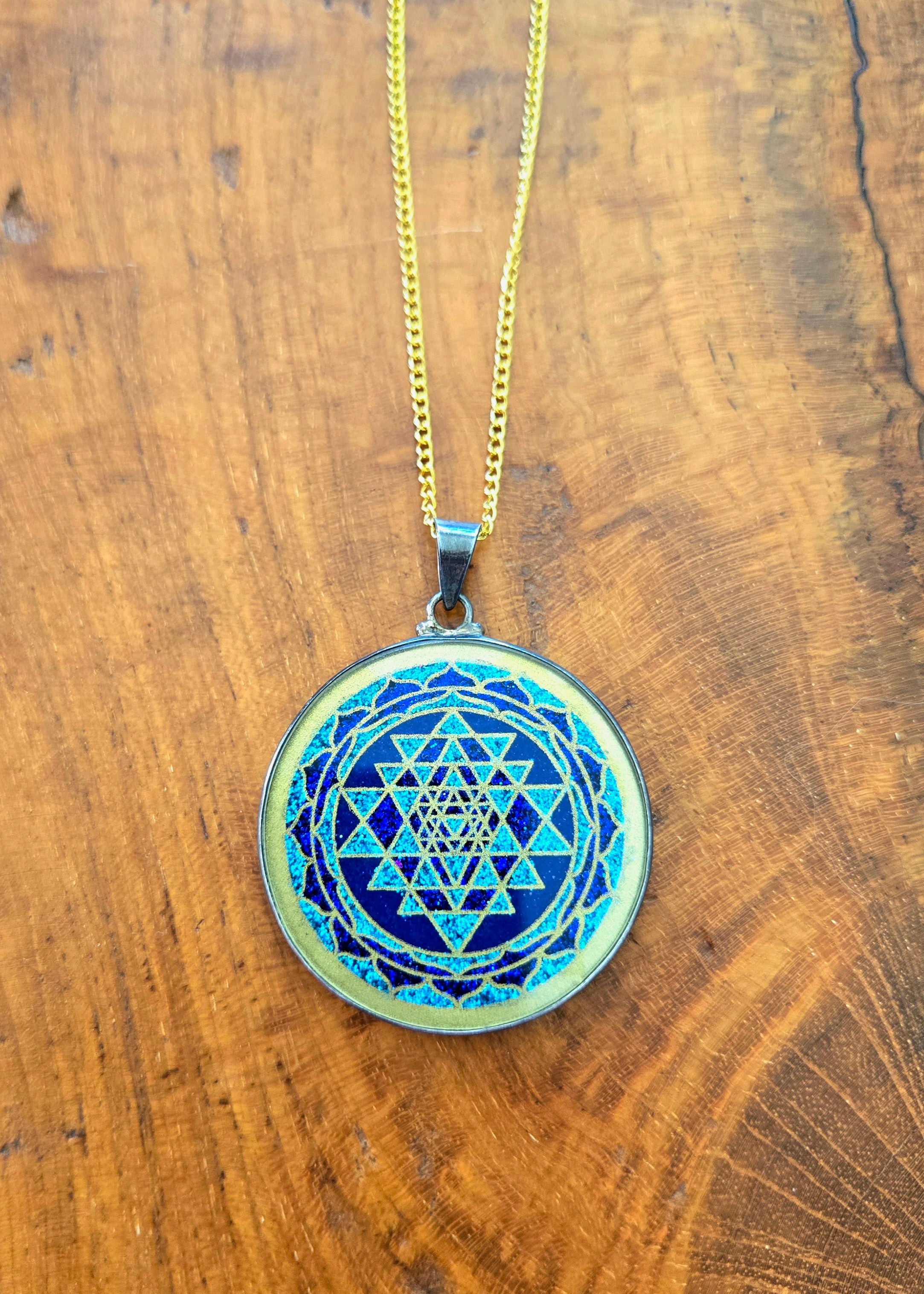 Sacred Geometry Necklace 25" Chain