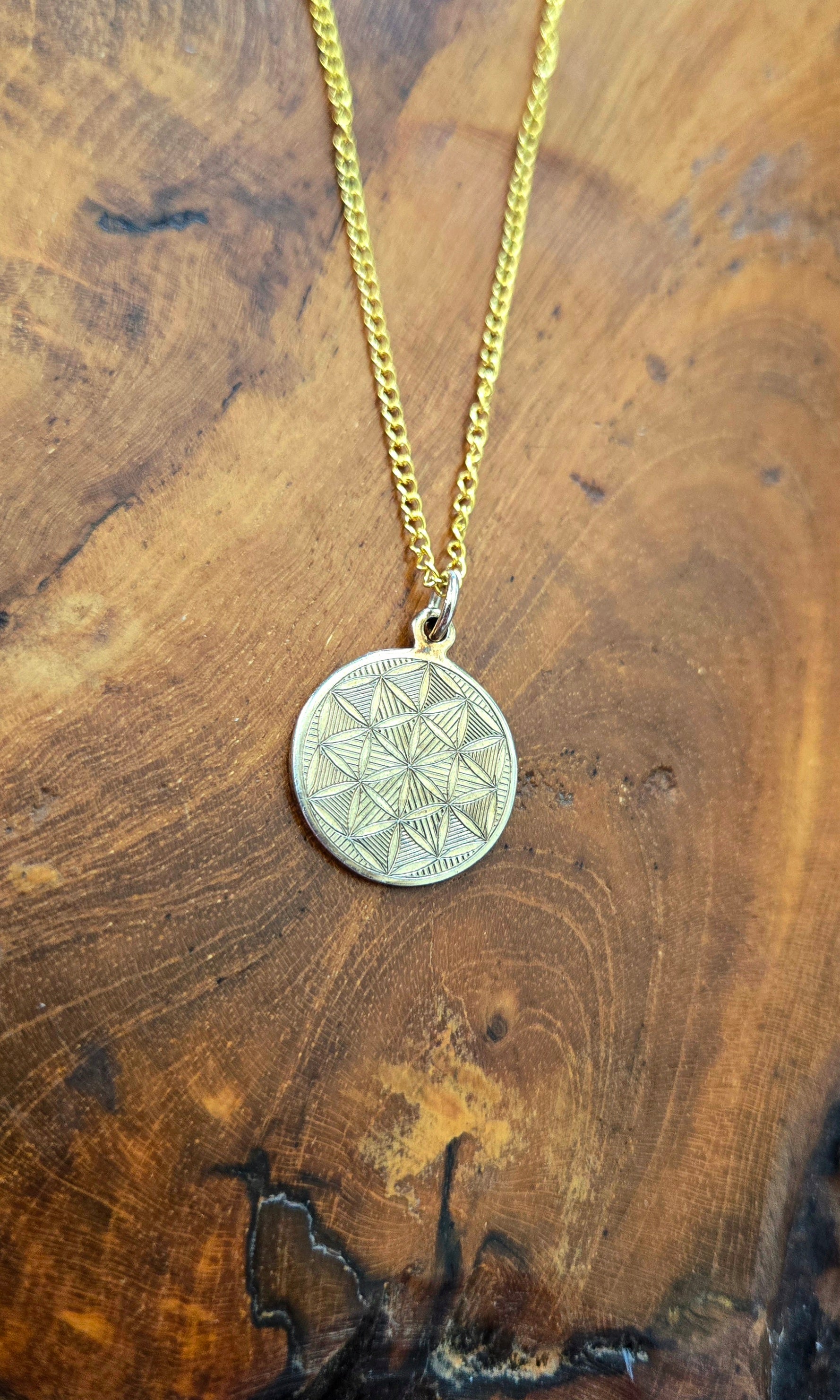 Sacred Geometry Necklace 17" Chain