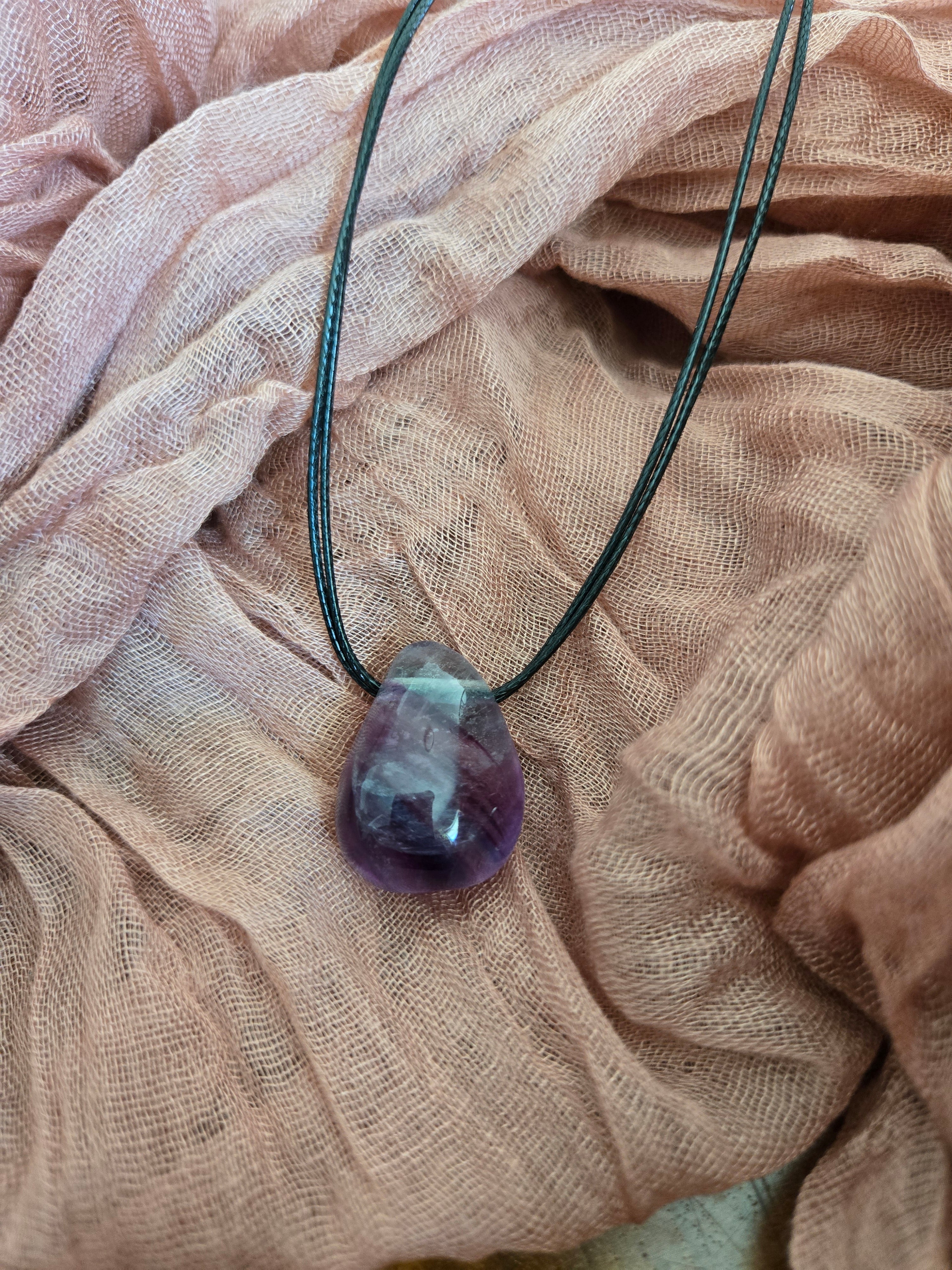 Fluorite Necklace 21" Cord