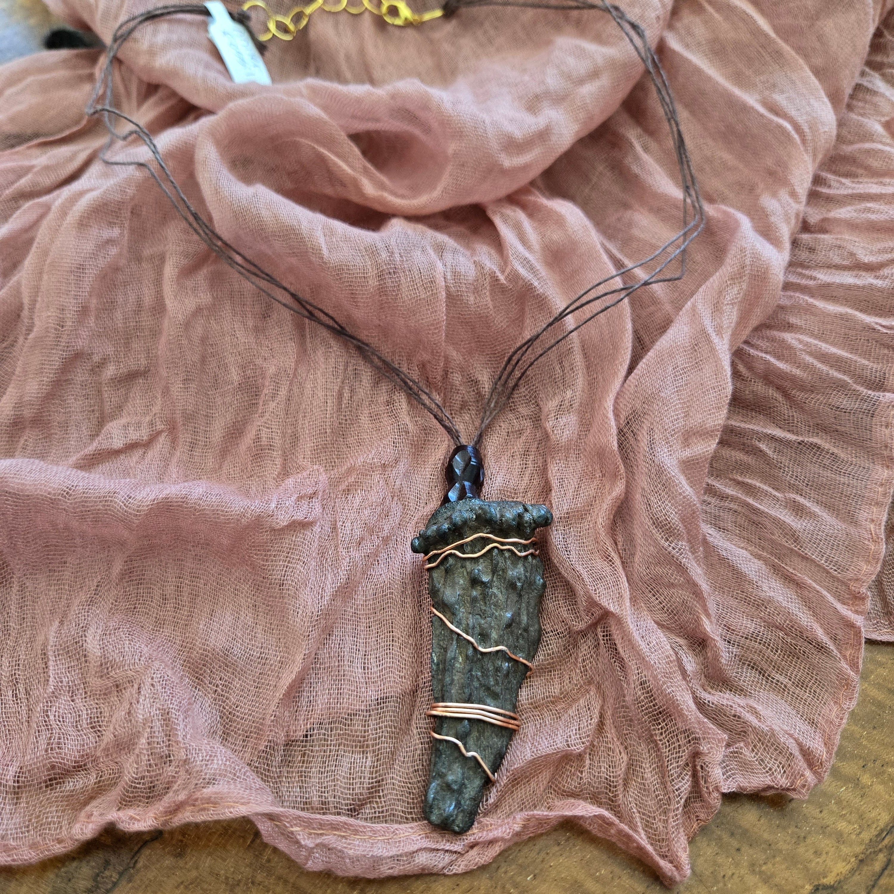 Antler Fossil Necklace 19"