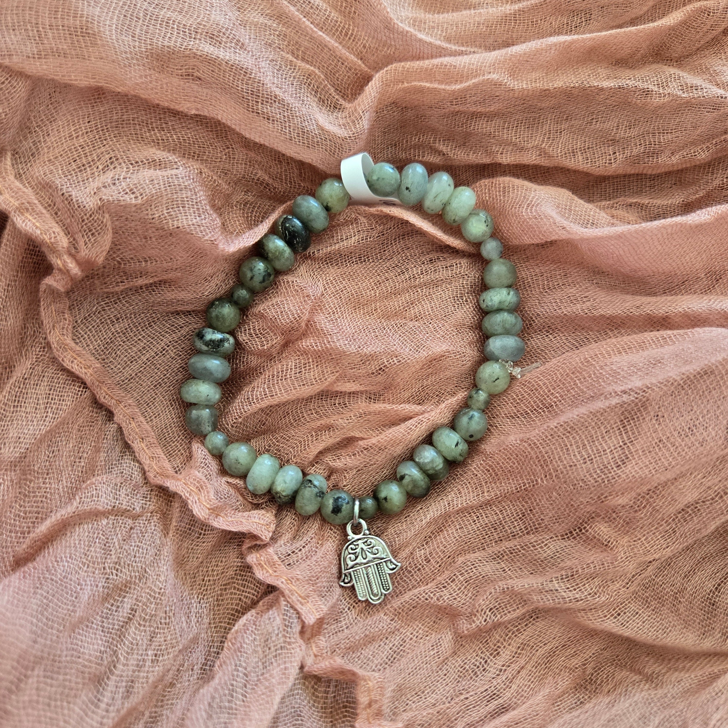 Labradorite Bracelet With Charm