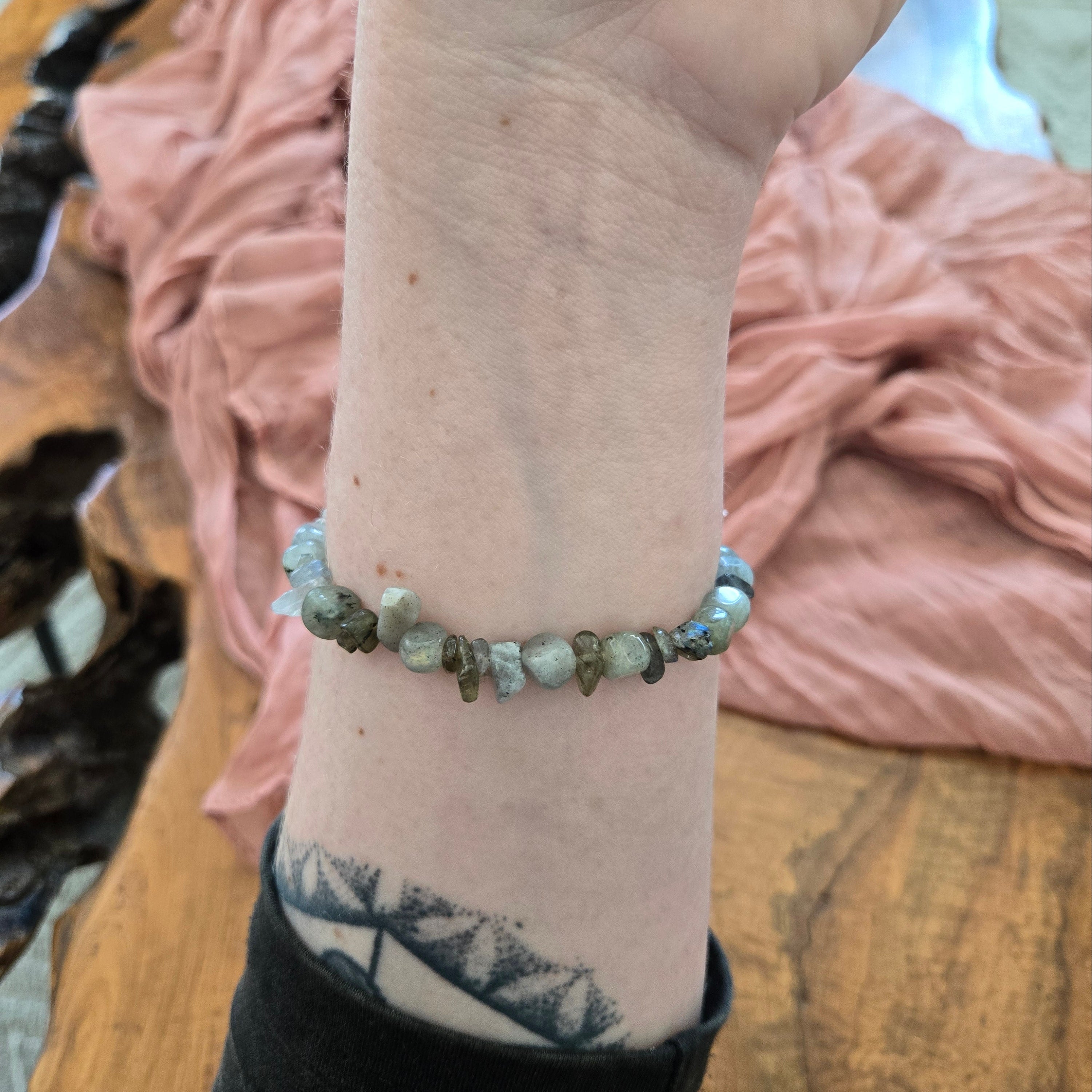 Raw Labradorite Bracelet
