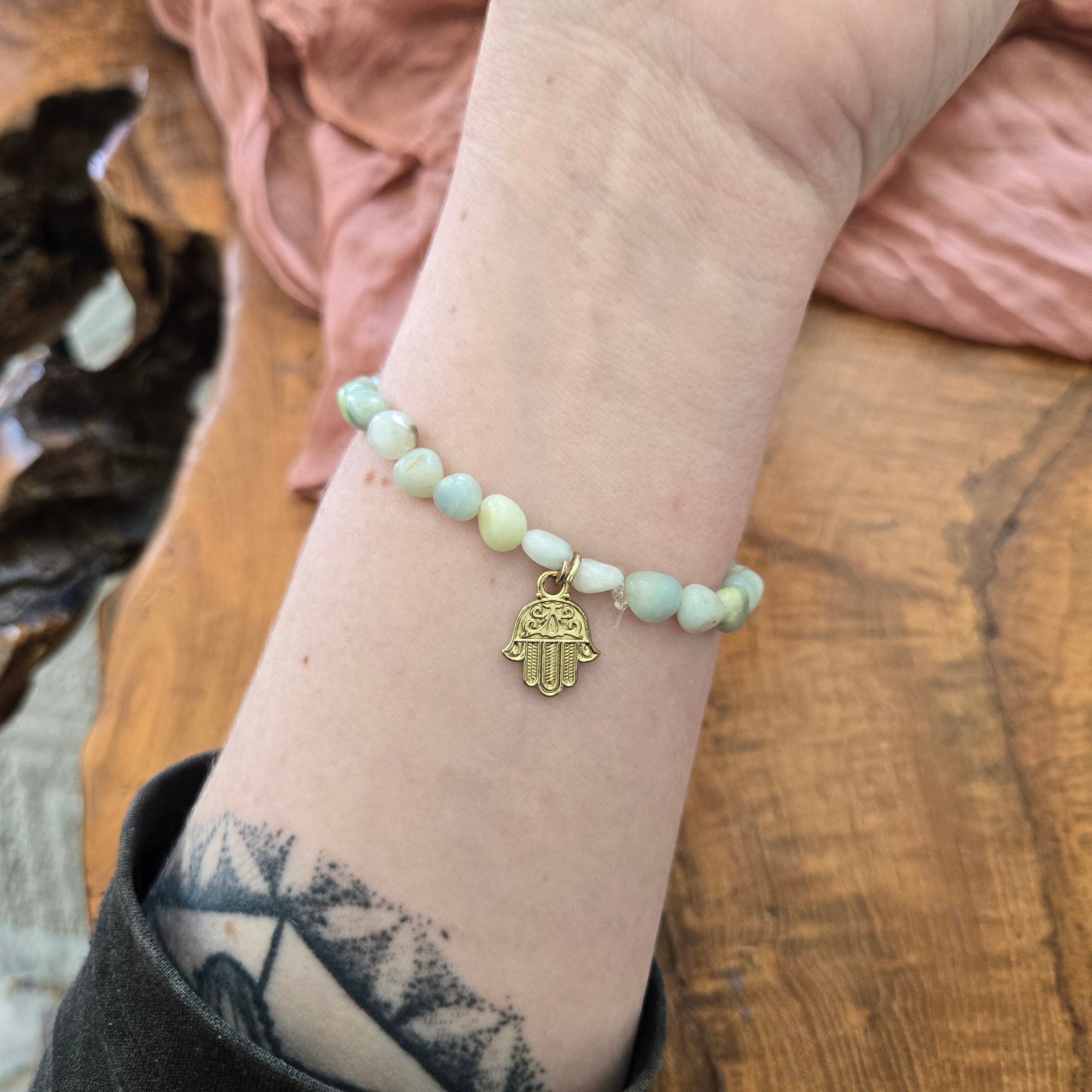 Amazonite Bracelet With Charm