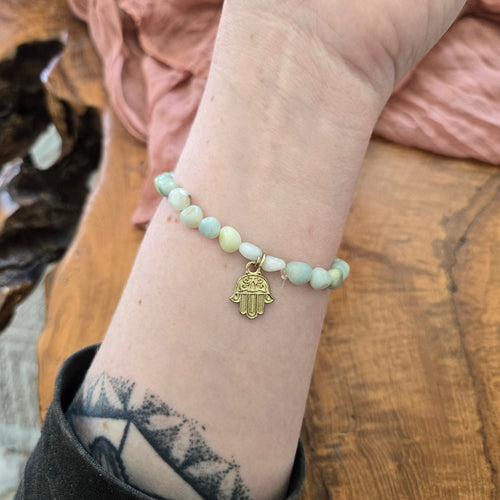 Amazonite Bracelet With Charm