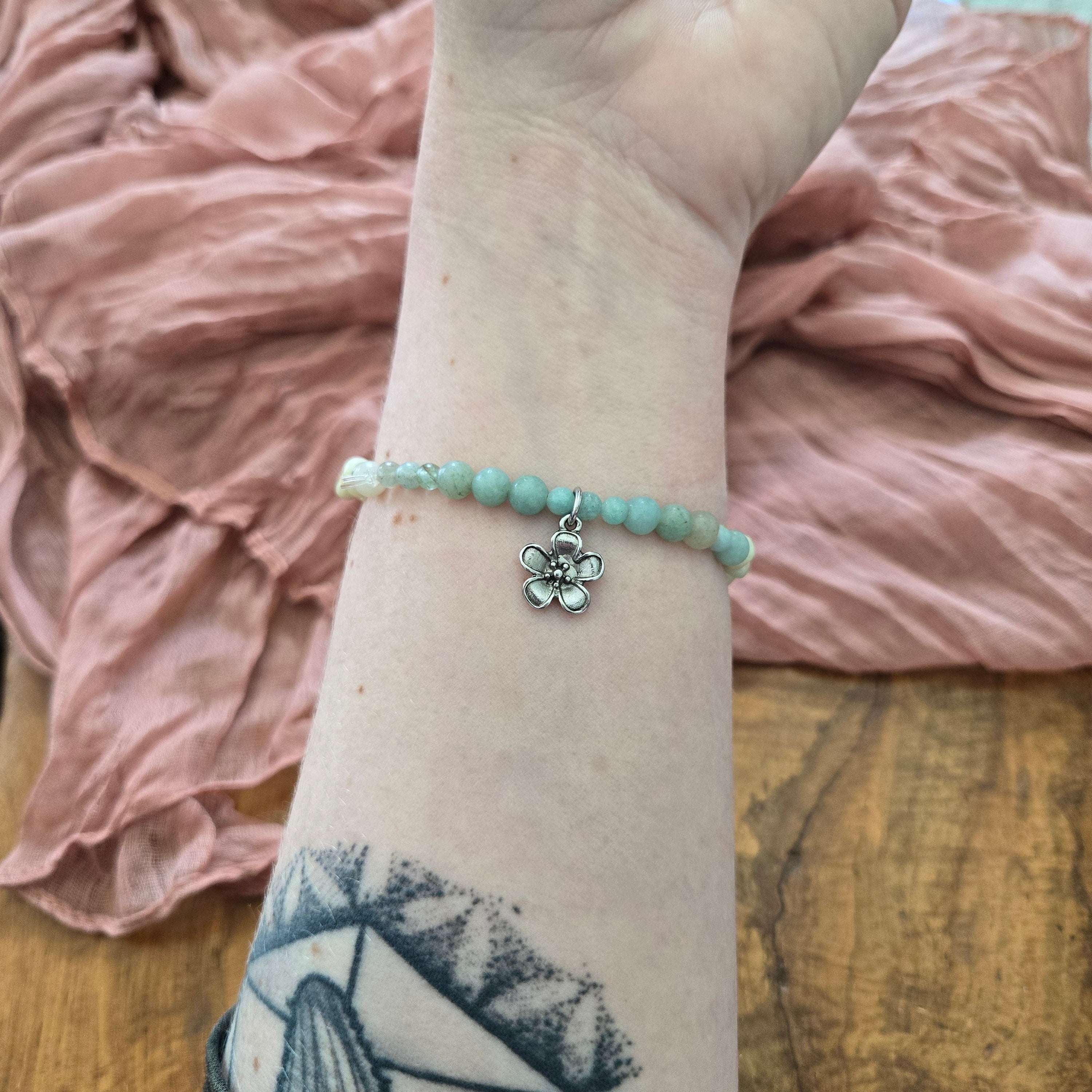Amazonite Bracelet With Charm