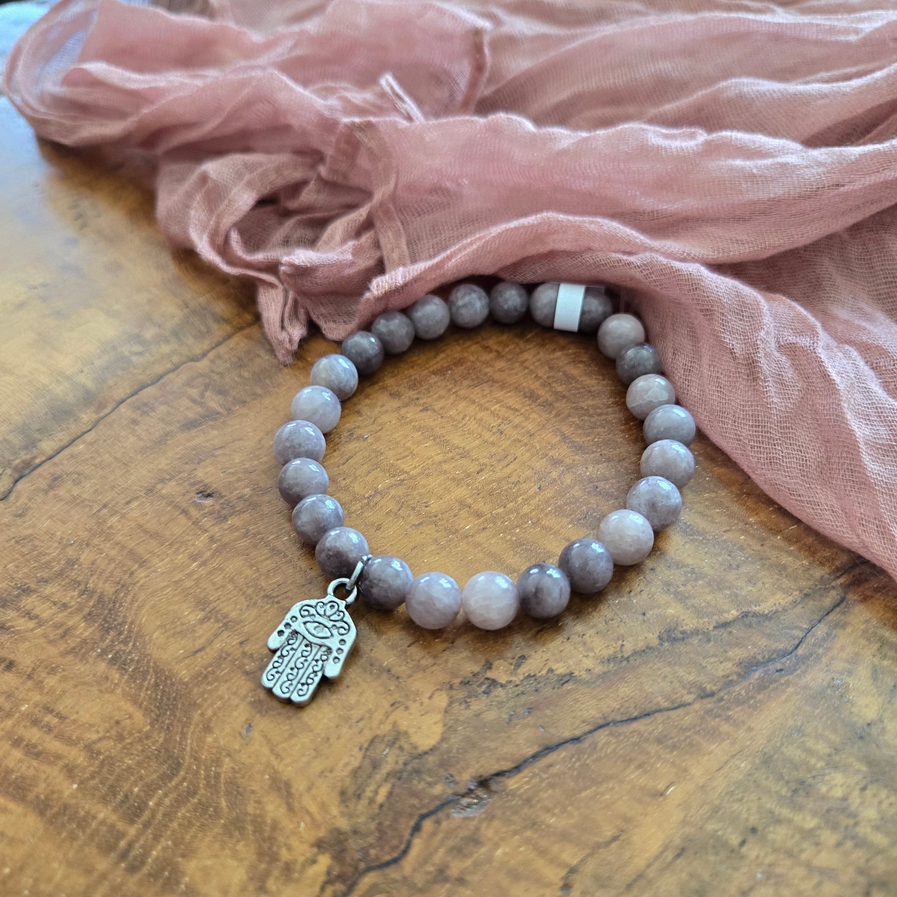 Purple Quartz Bracelet With Charm