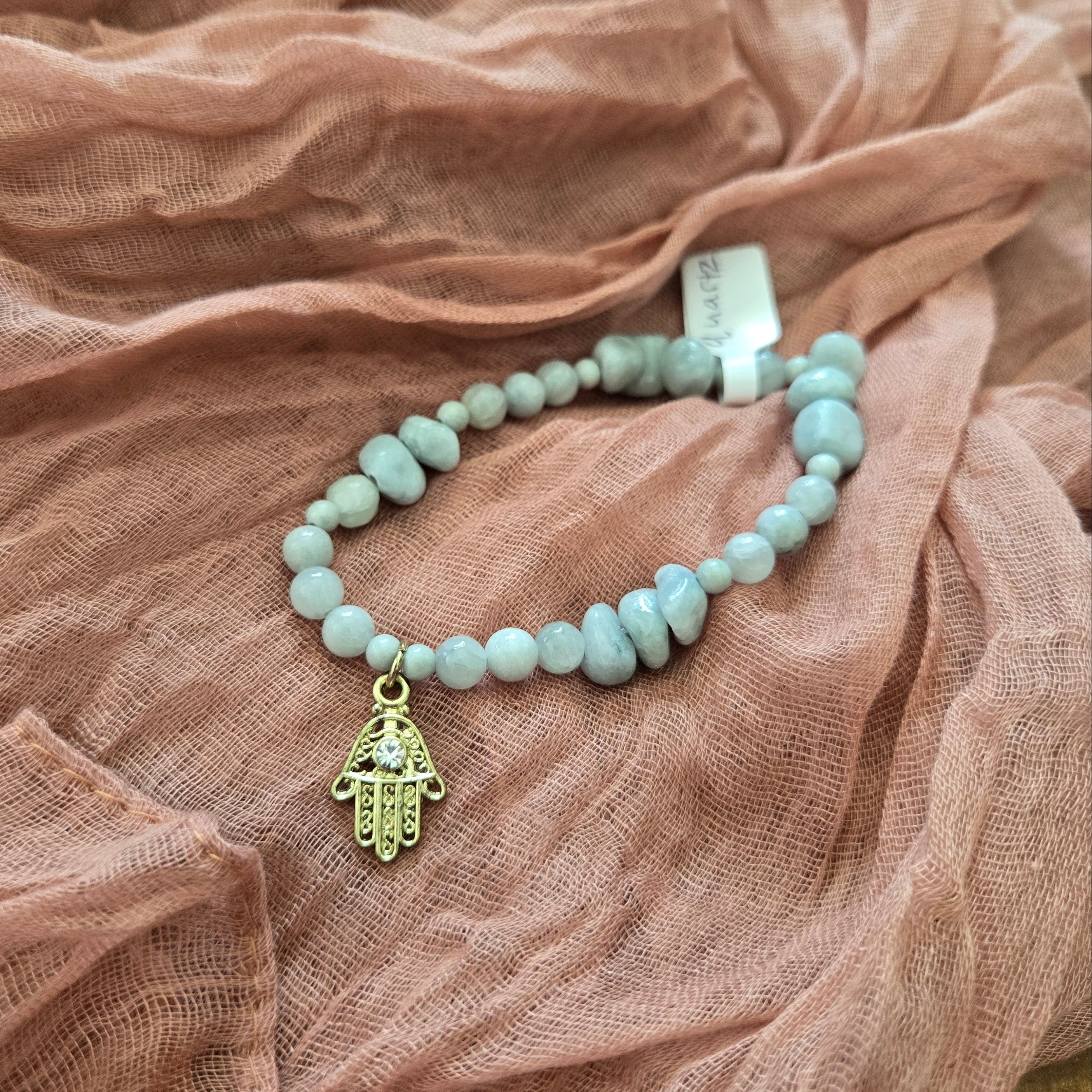 Blue Quartz Bracelet With Charm