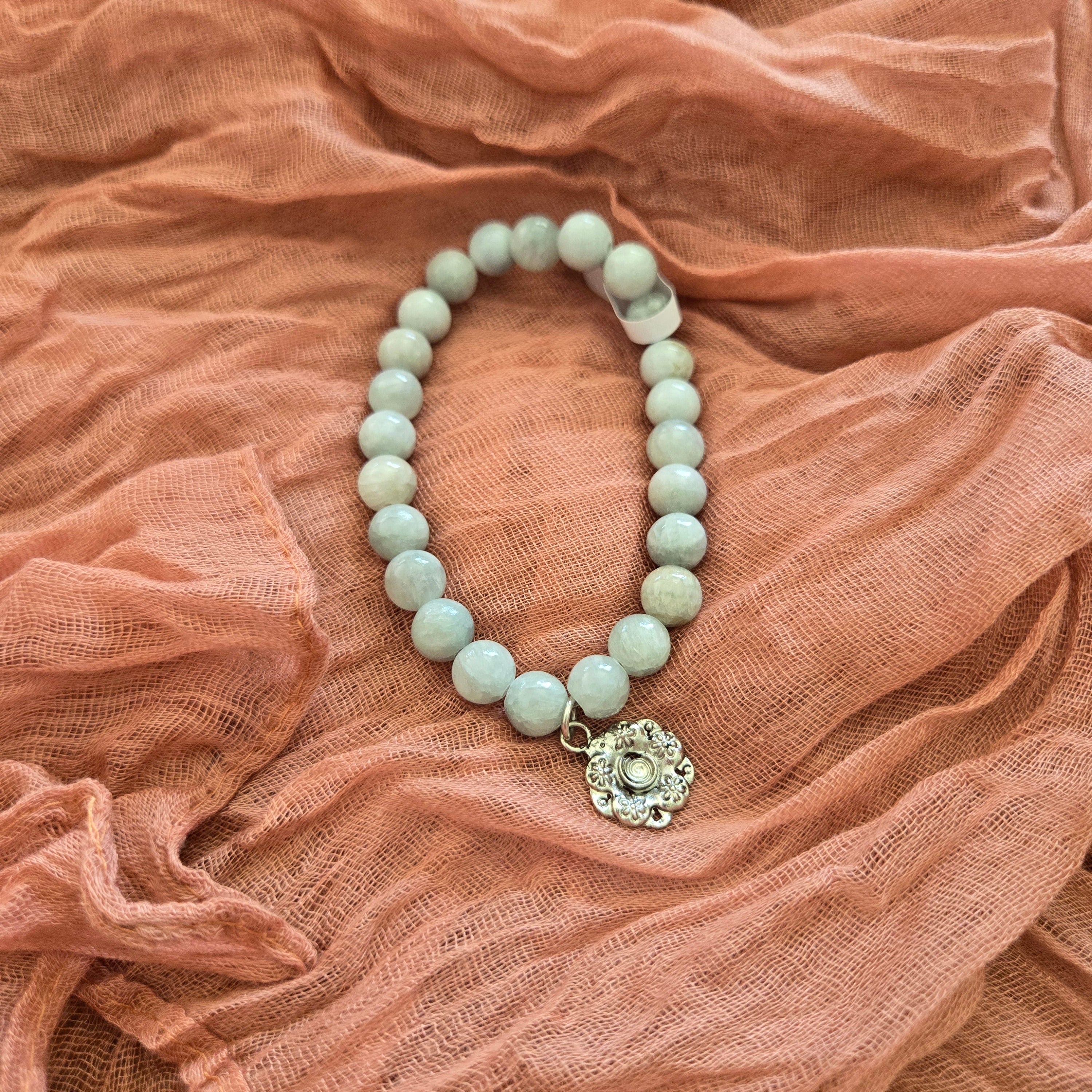 Blue Quartz Bracelet With Charm