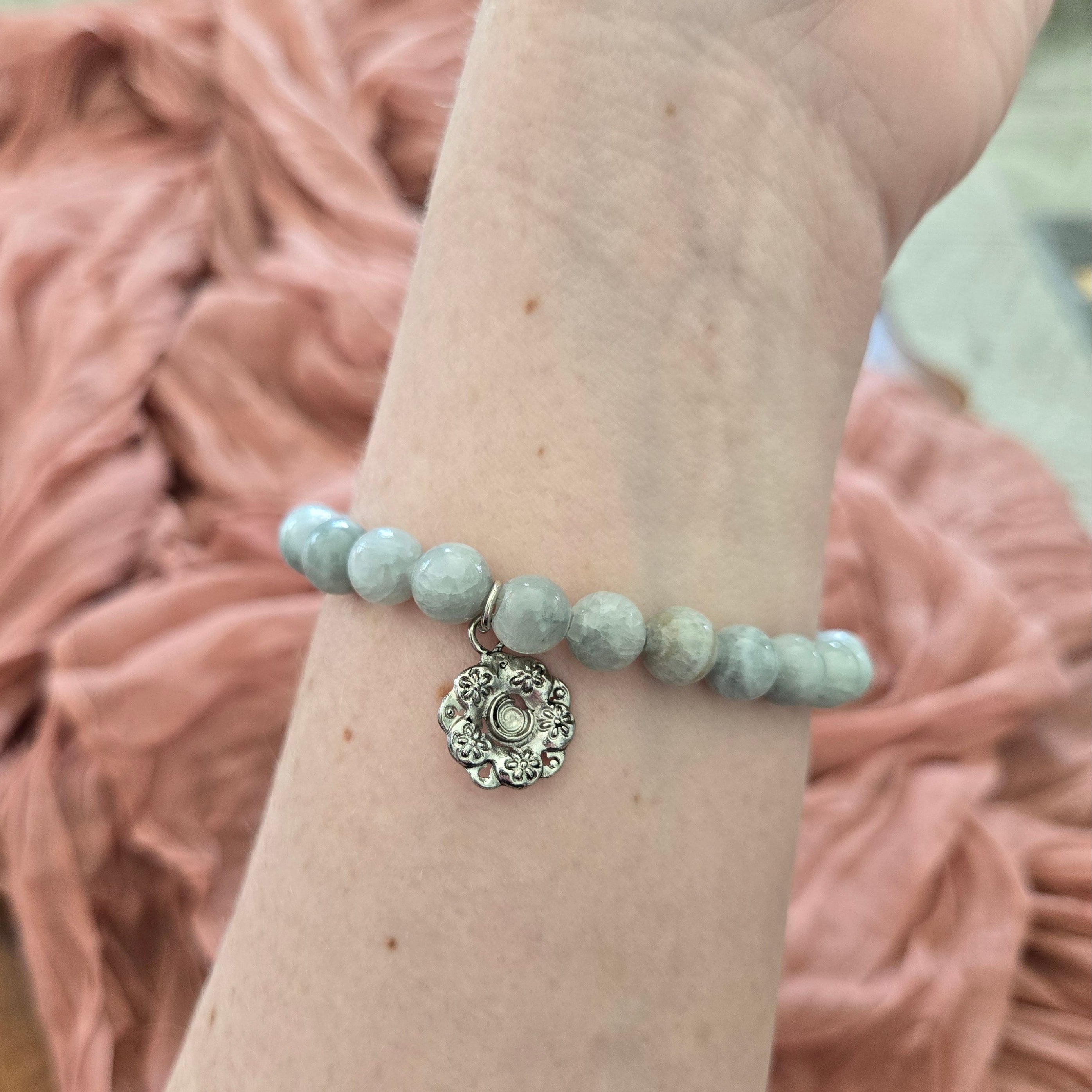 Blue Quartz Bracelet With Charm