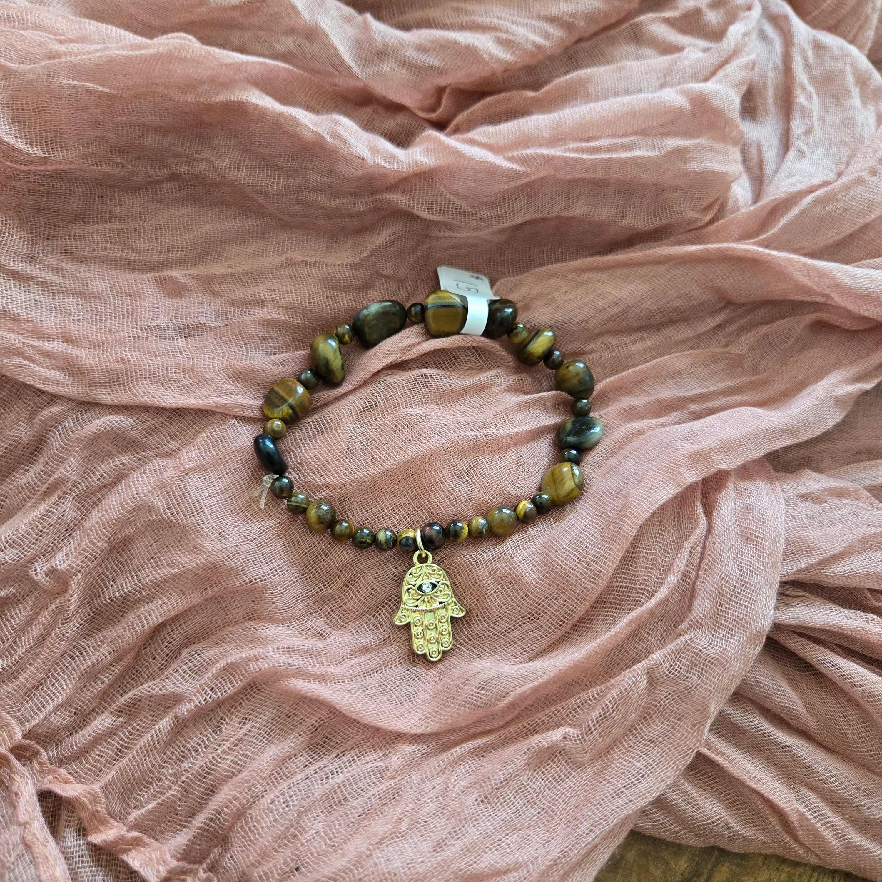 Tiger's Eye Bracelet With Charm