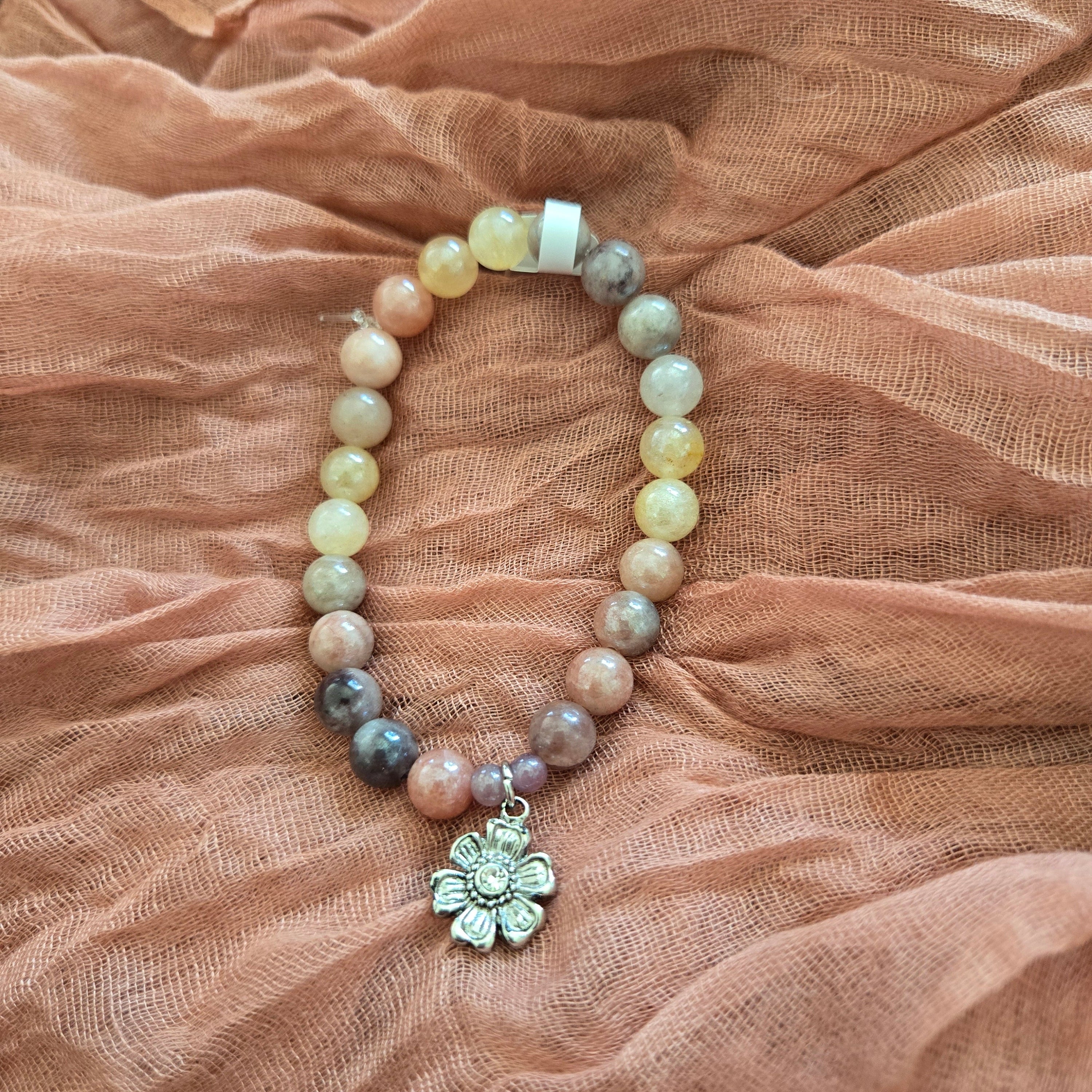 Sun Stone Bracelet With Charm