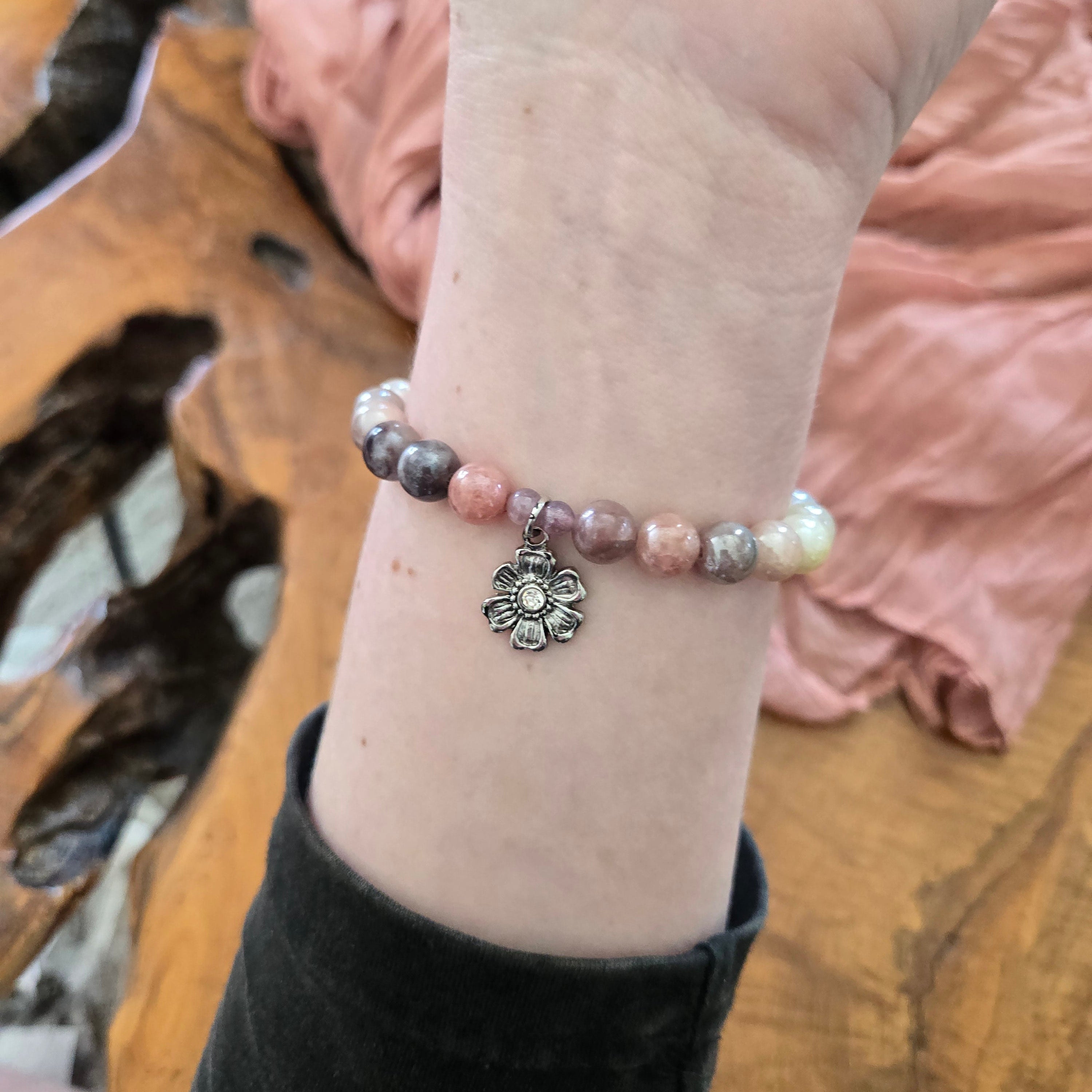 Sun Stone Bracelet With Charm