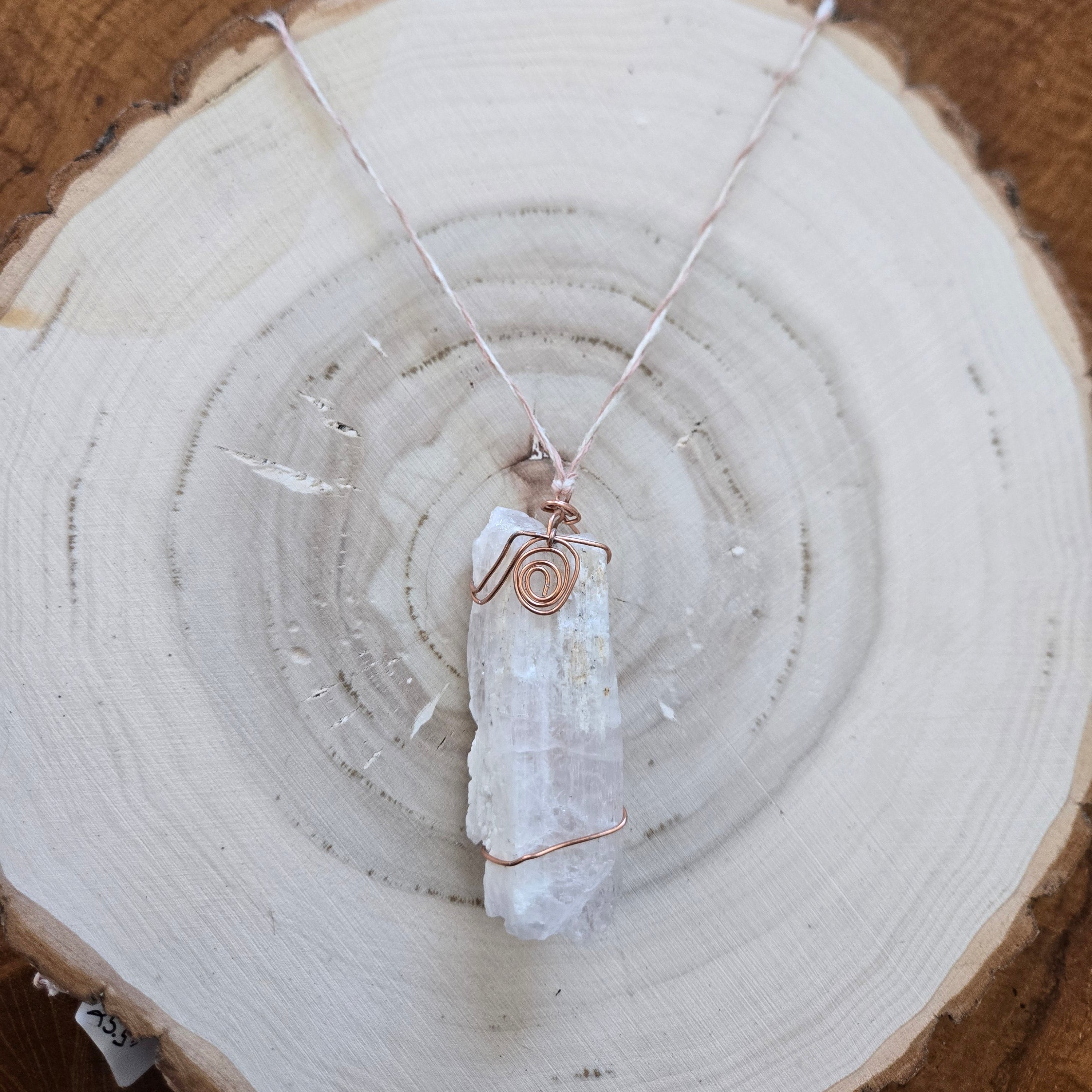 Anhydrite Necklace 25.5" Corded