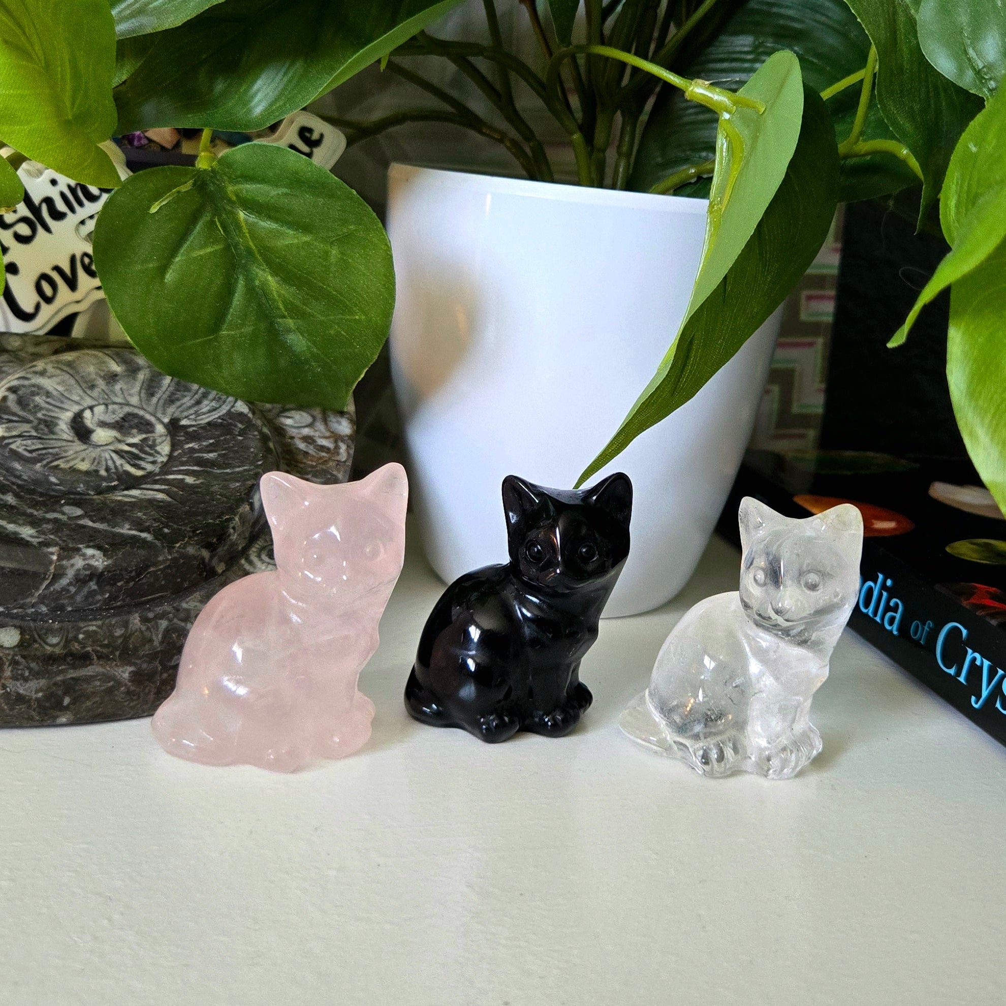 Cat 2” Crystal Carvings