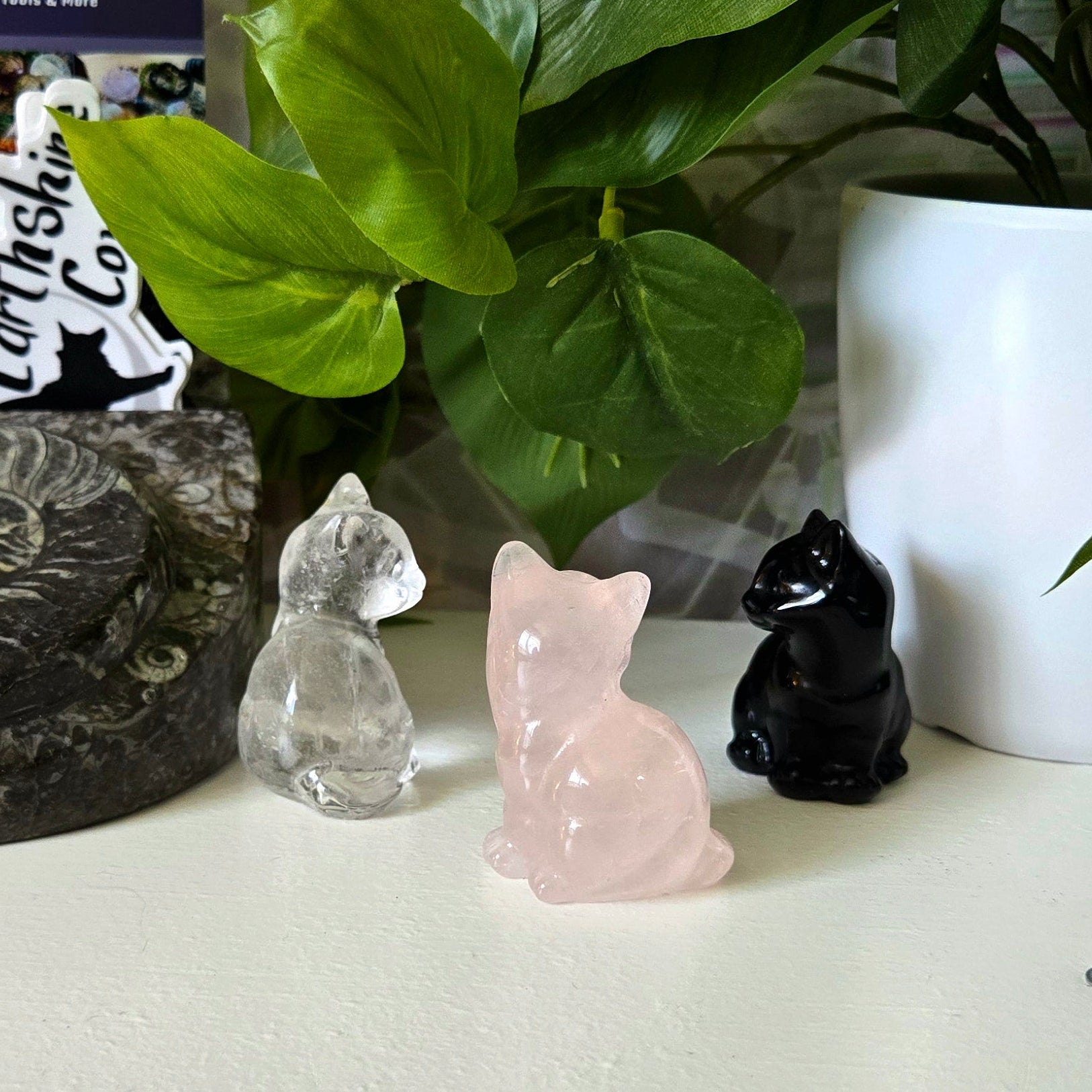 Cat 2” Crystal Carvings