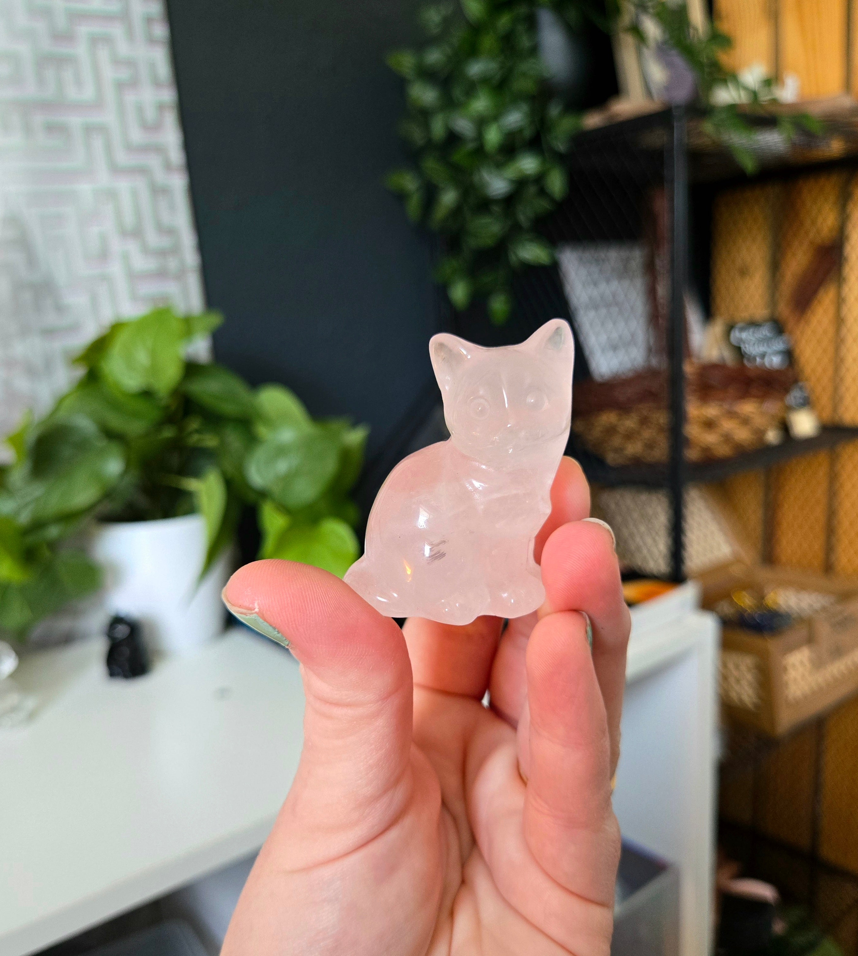 Cat 2” Crystal Carvings