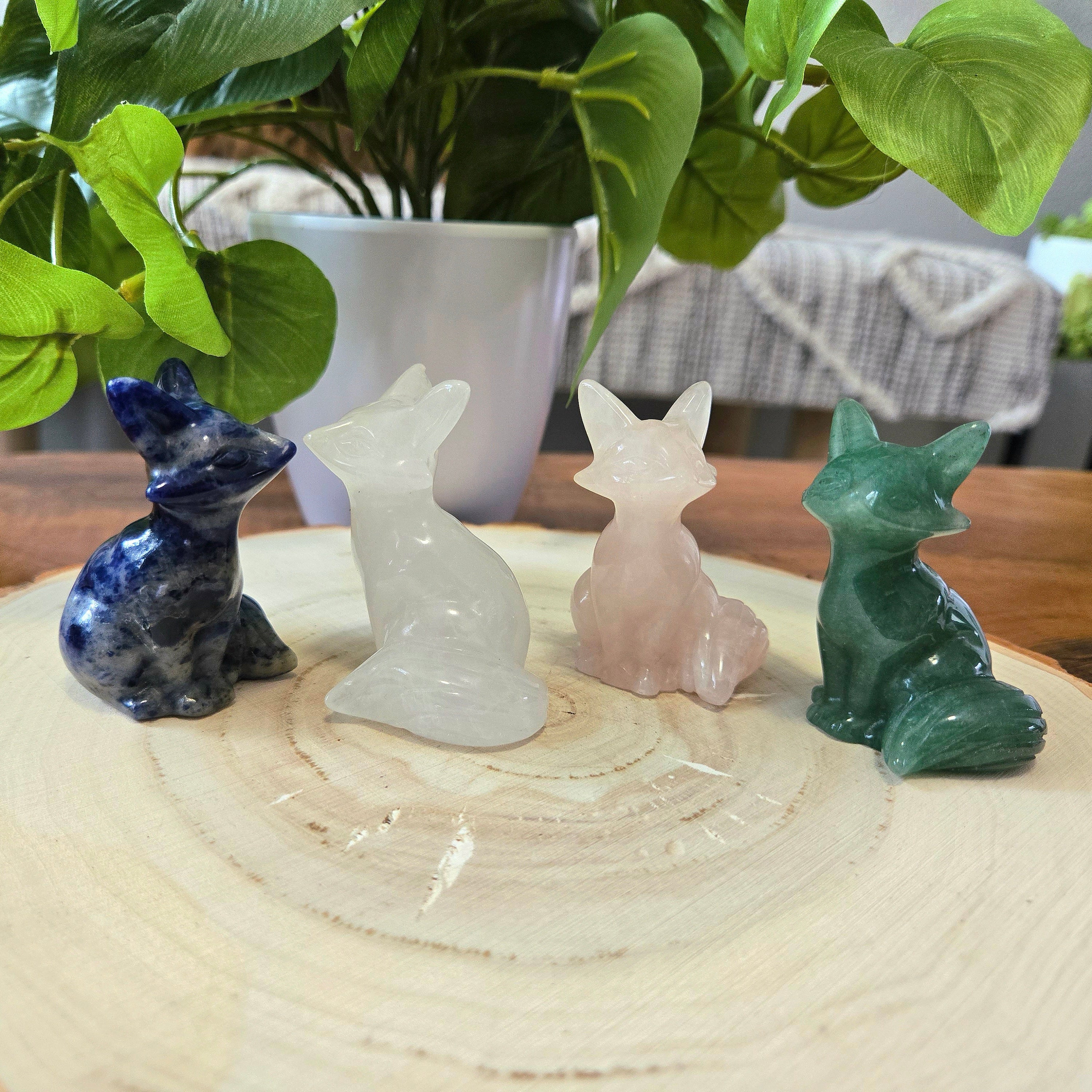 Fox 2” Crystal Carvings