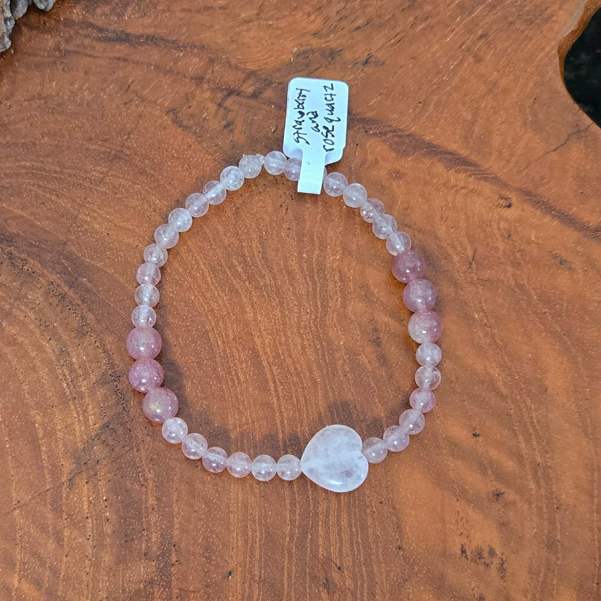 Strawberry & Rose Quartz Bracelet
