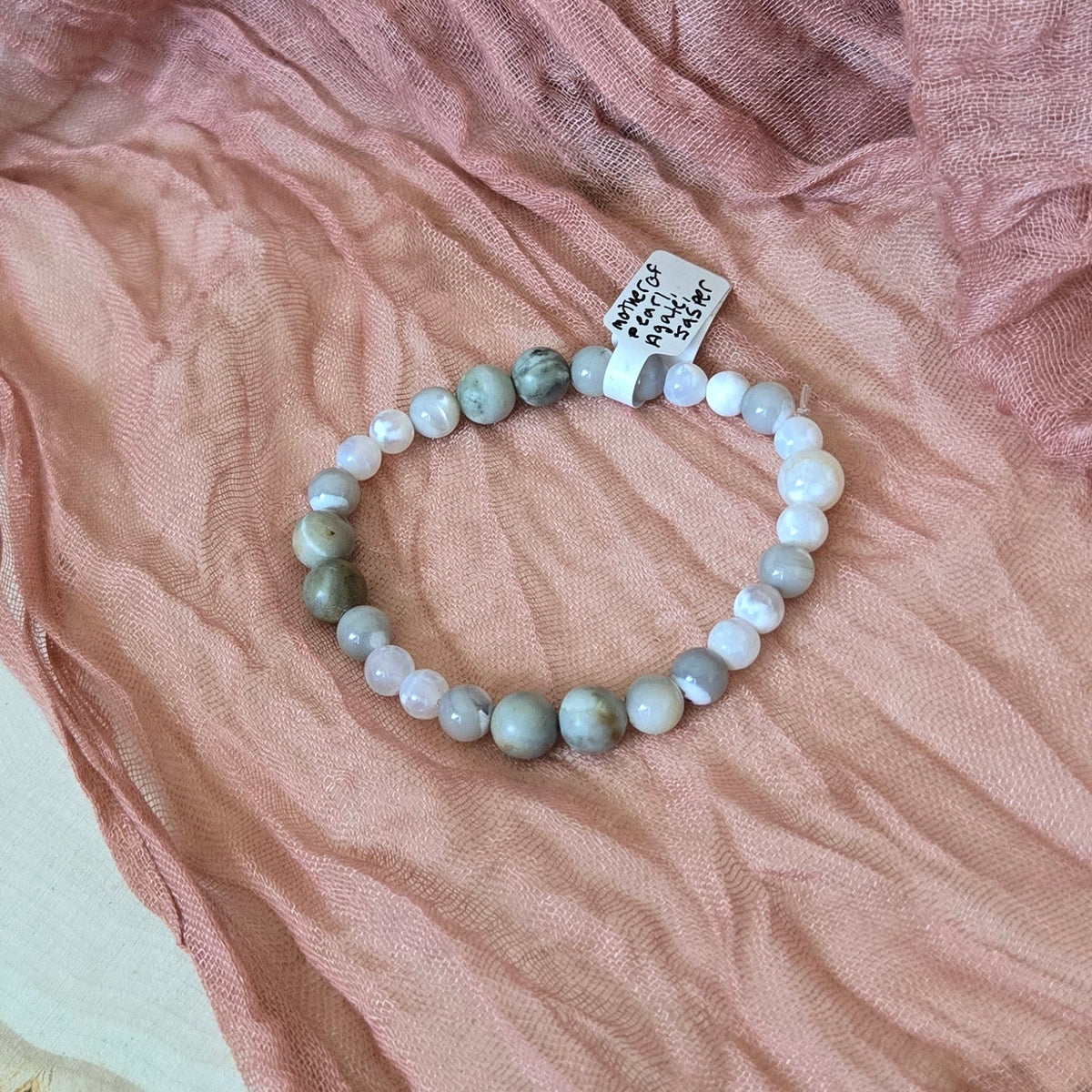 Mother of Pearl, Agate & Jasper Bracelet